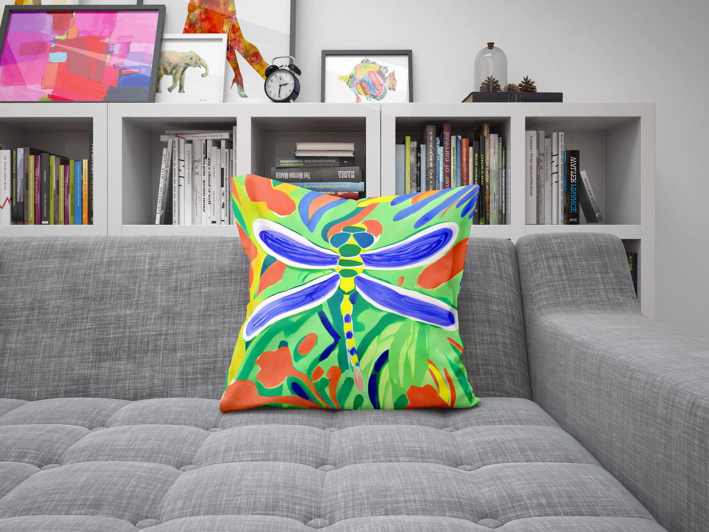 Dragonfly Tapestry Pillows, Abstract Pillow Case, Designer Pillow, Colorful Pillow Case, Fashion, 18 X 18 Pillow Covers, Home Decor Pillow