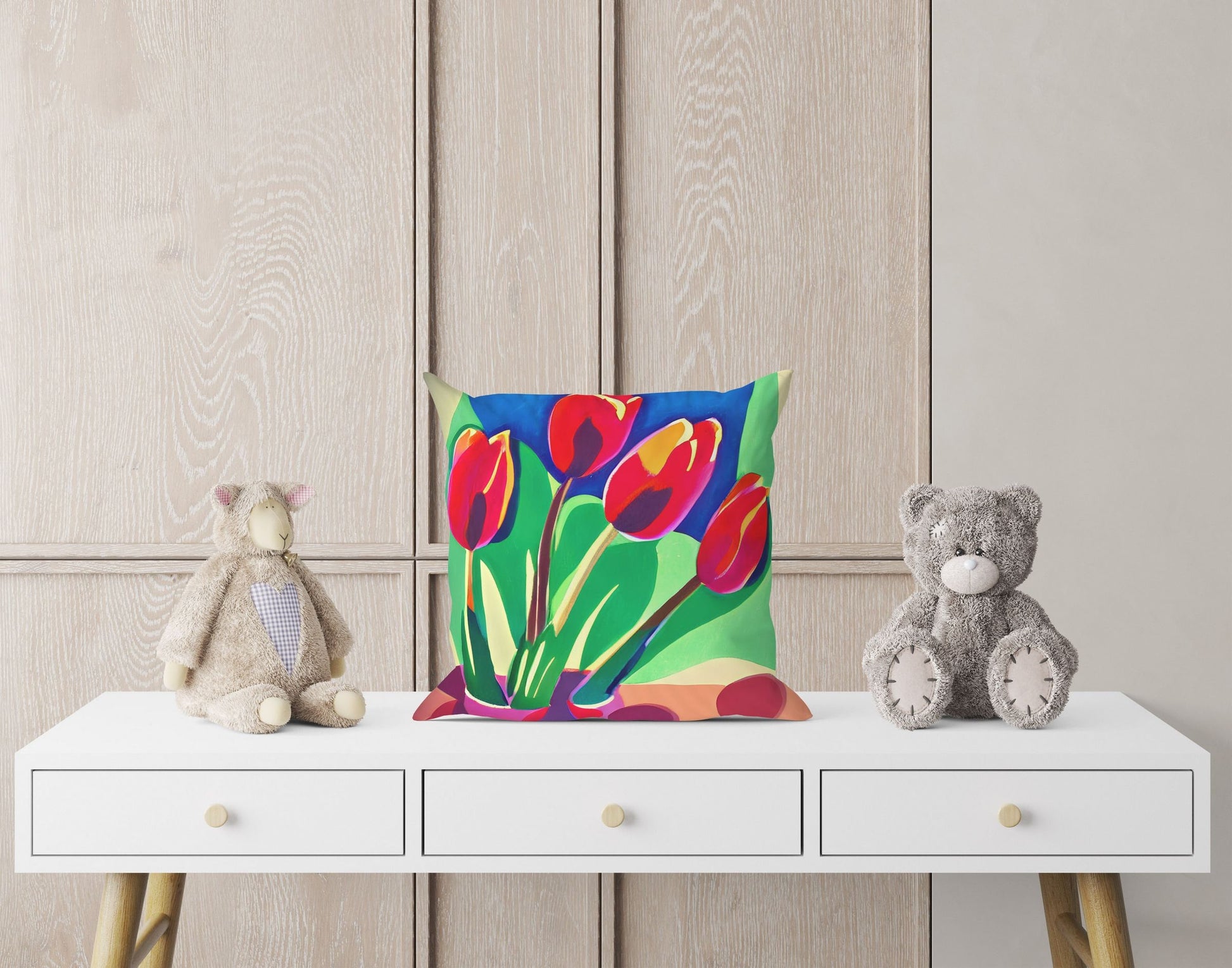Tulips Pillow Case, Flower Throw Pillow, Soft Pillow Cases, Contemporary Pillow, Square Pillow, Home And Living, Girl Pillow