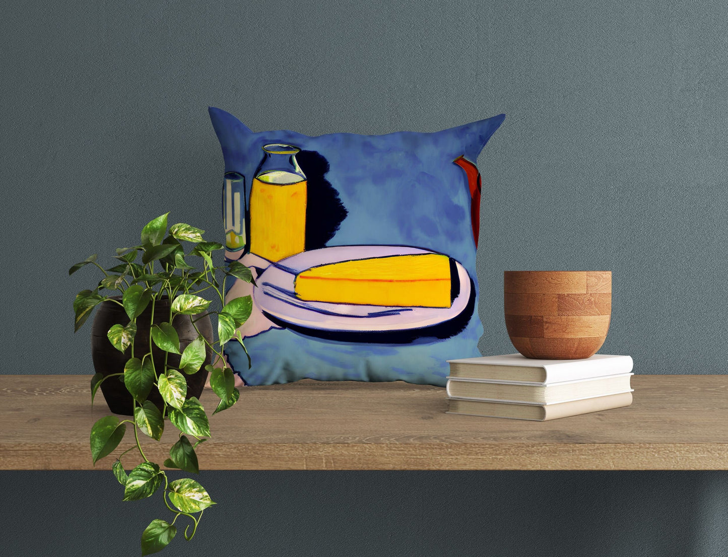 Bread And Drink, Tapestry Pillows, Abstract Pillow, Artist Pillow, Colorful Pillow Case, Modern Pillow, Square Pillow, Pillow Cases Kids