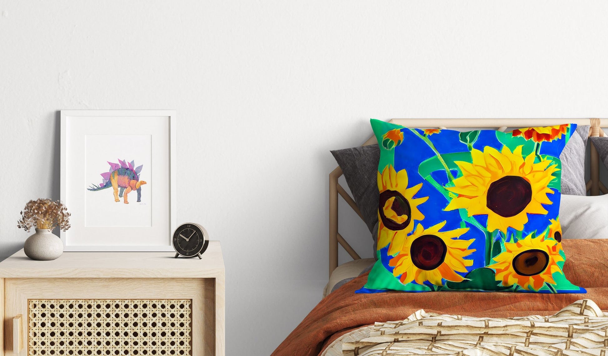 Sunflowers Throw Pillow Cover, Flower Throw Pillow, Designer Pillow, Colorful Pillow Case, Housewarming Gift, Pillow Cases For Kids