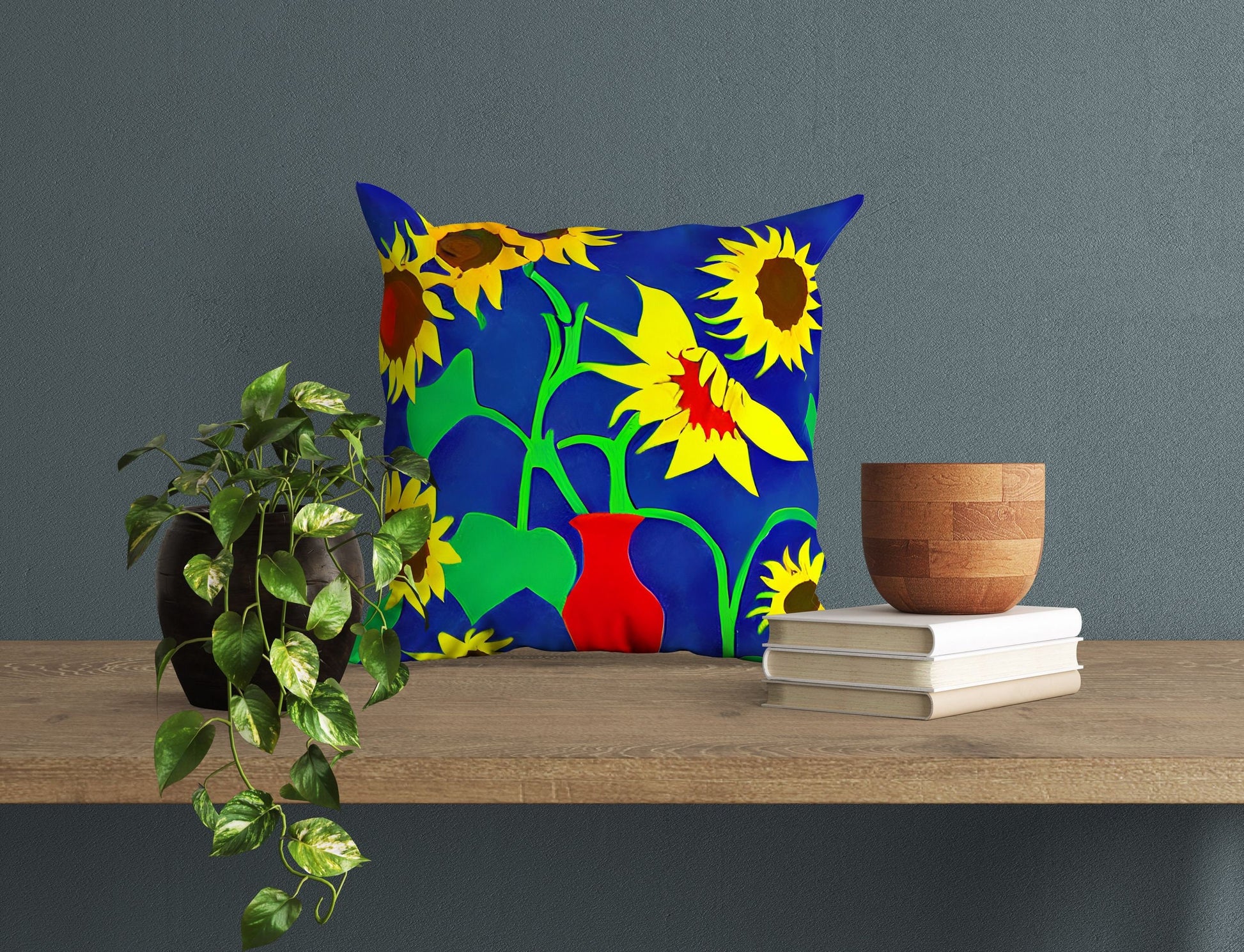 Sunflowers Pillow Case, Floral Throw Pillow, Art Pillow, Colorful Pillow Case, Fashion, Square Pillow, Home Decor Pillow, Abstract Decor