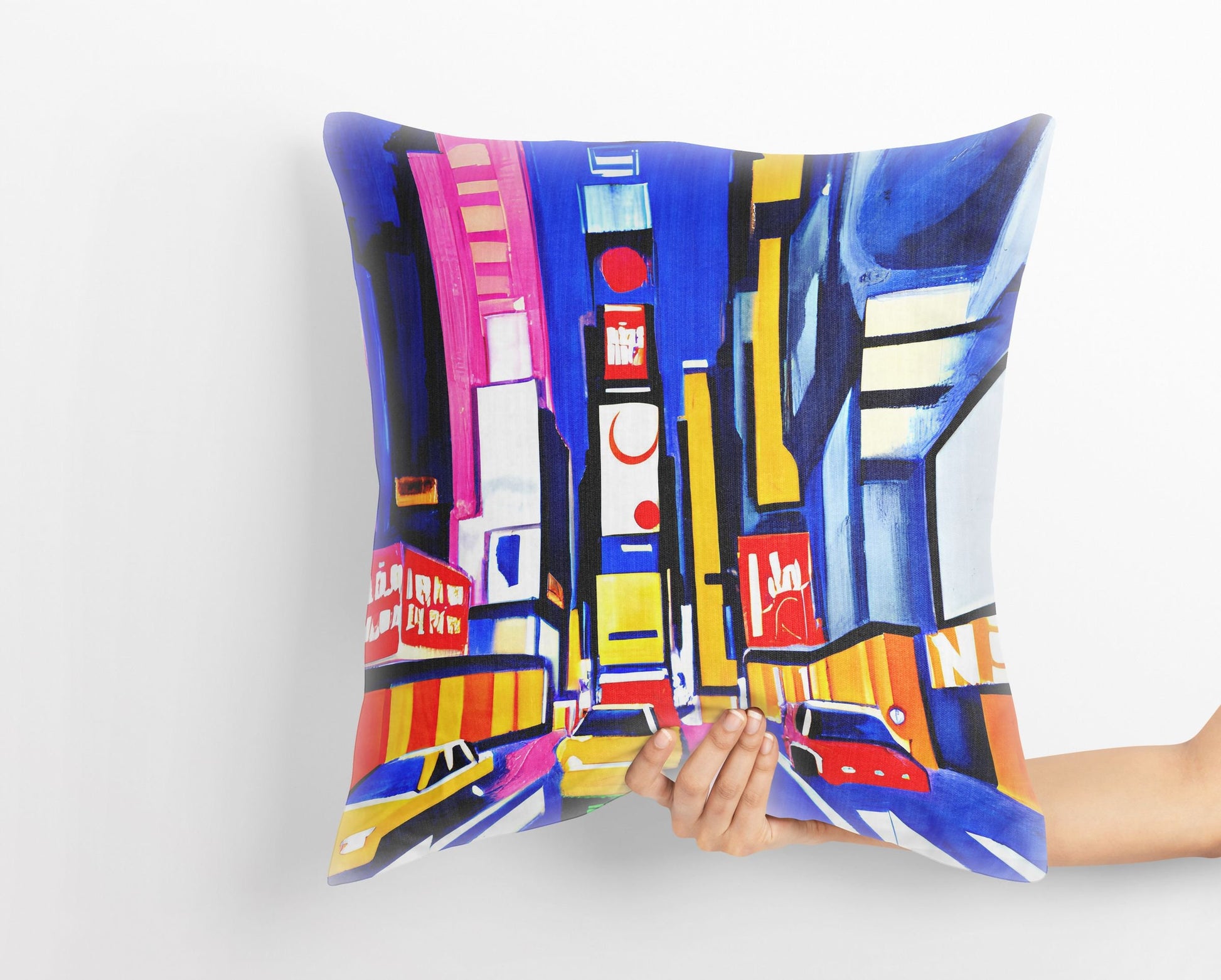 New York Times Square At Night, Throw Pillow Cover, Cat Pillow, Soft Pillow Cases, Colorful Pillow Case, Home And Living, Sofa Pillows