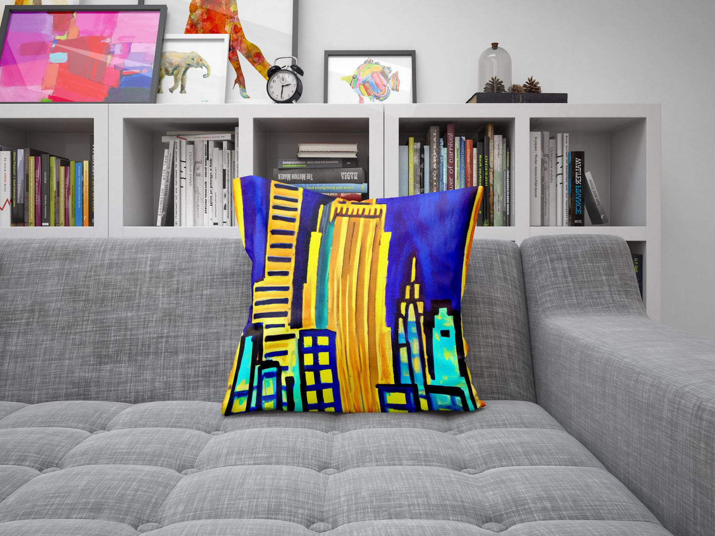 Empire State Building At Night, Tapestry Pillows, Animal Pillow, Comfortable, Colorful Pillow Case, Modern Pillow, 20X20 Pillow Cover