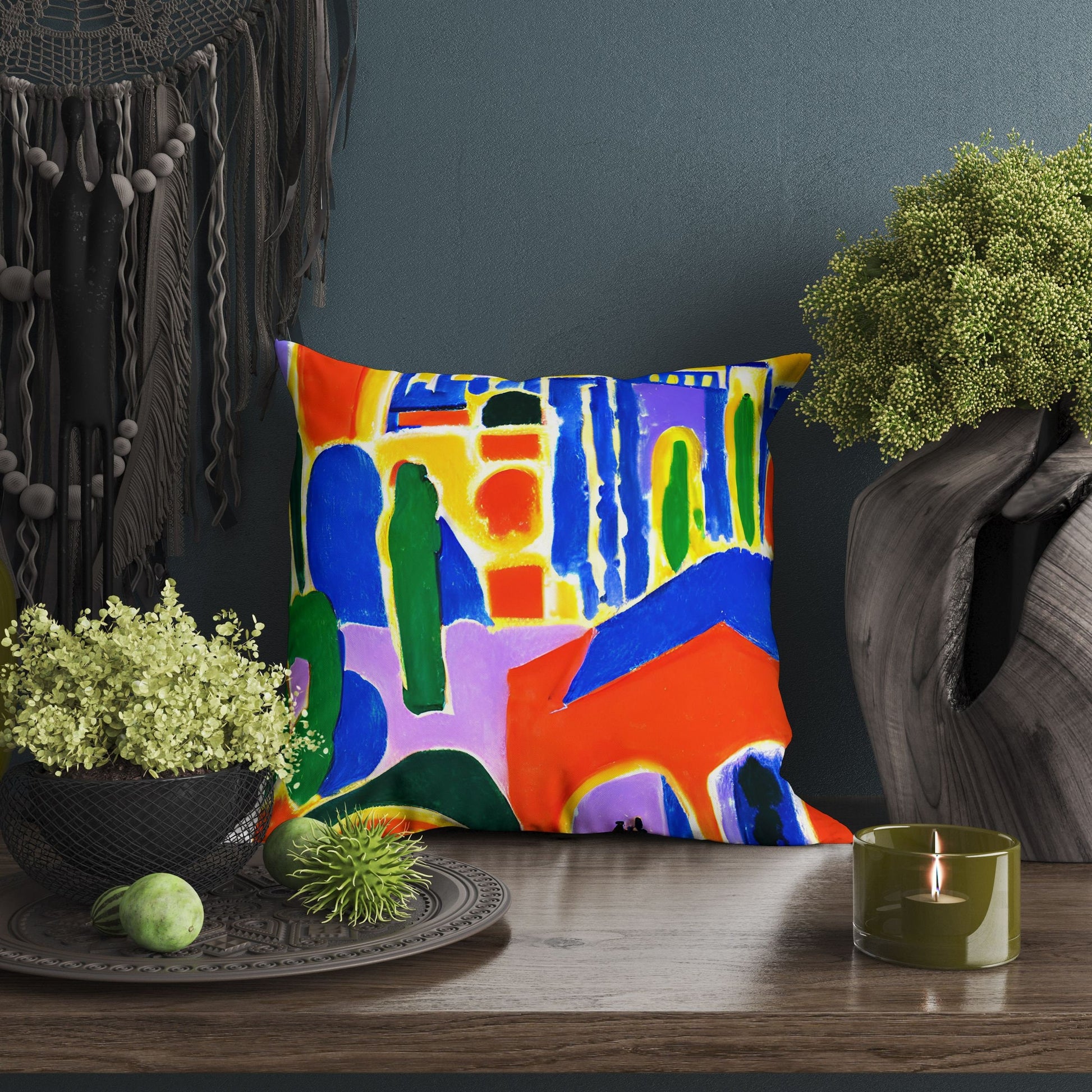 Night View Of Los Angeles, Throw Pillow, Abstract Pillow, Soft Pillow Cases, Colorful Pillow Case, Impressionist Pillow, Sofa Pillows