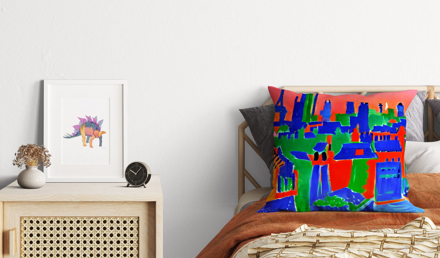 Paris City View, Tapestry Pillows, Abstract Pillow Case, Art Pillow, Colorful Pillow Case, Impressionist Pillow, 20X20 Pillow Cover