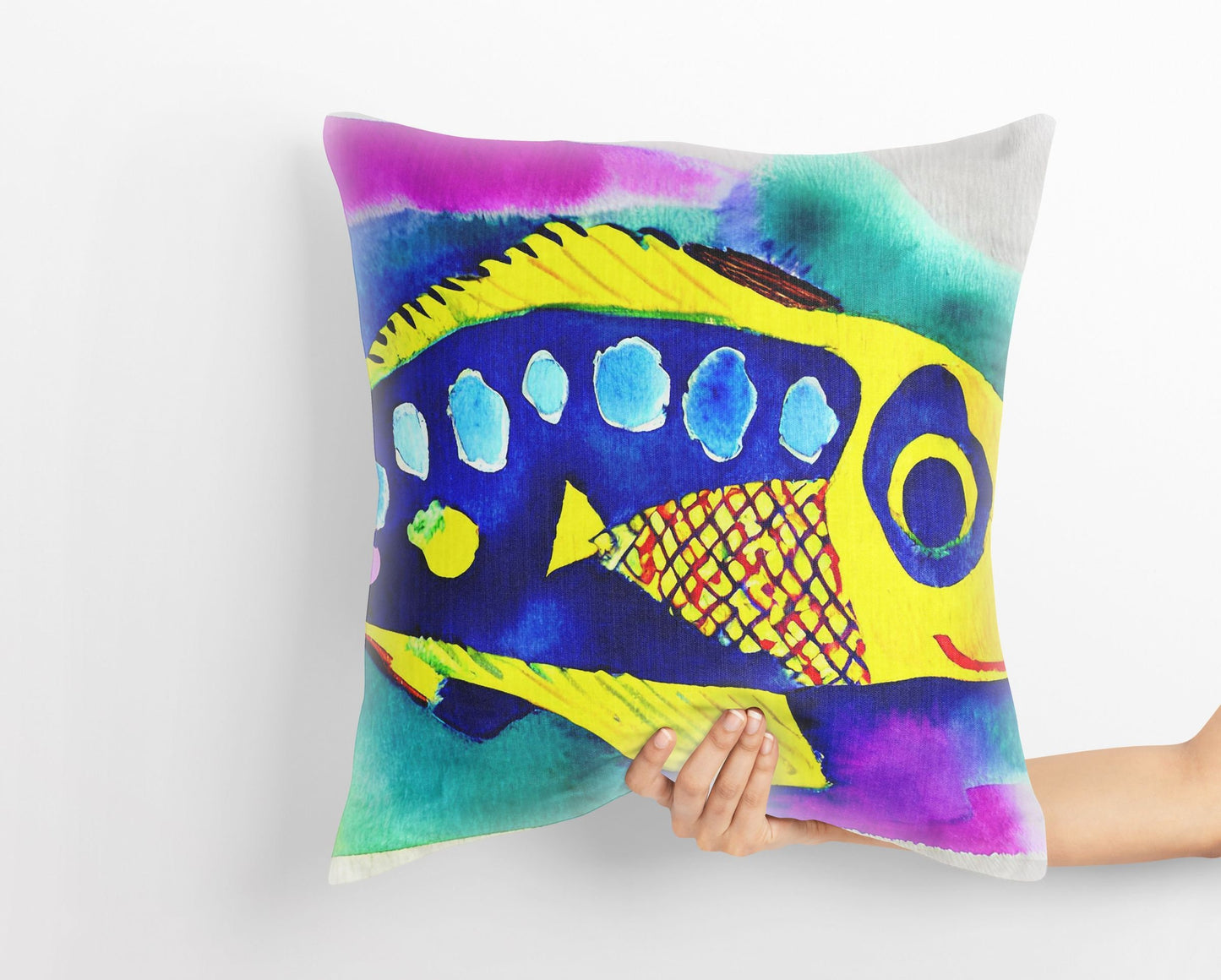 Tropical Fish, Pillow Case, Abstract Throw Pillow, Comfortable, Colorful Pillow Case, Modern Pillow, Home Decor Pillow, Indoor Pillow Cases