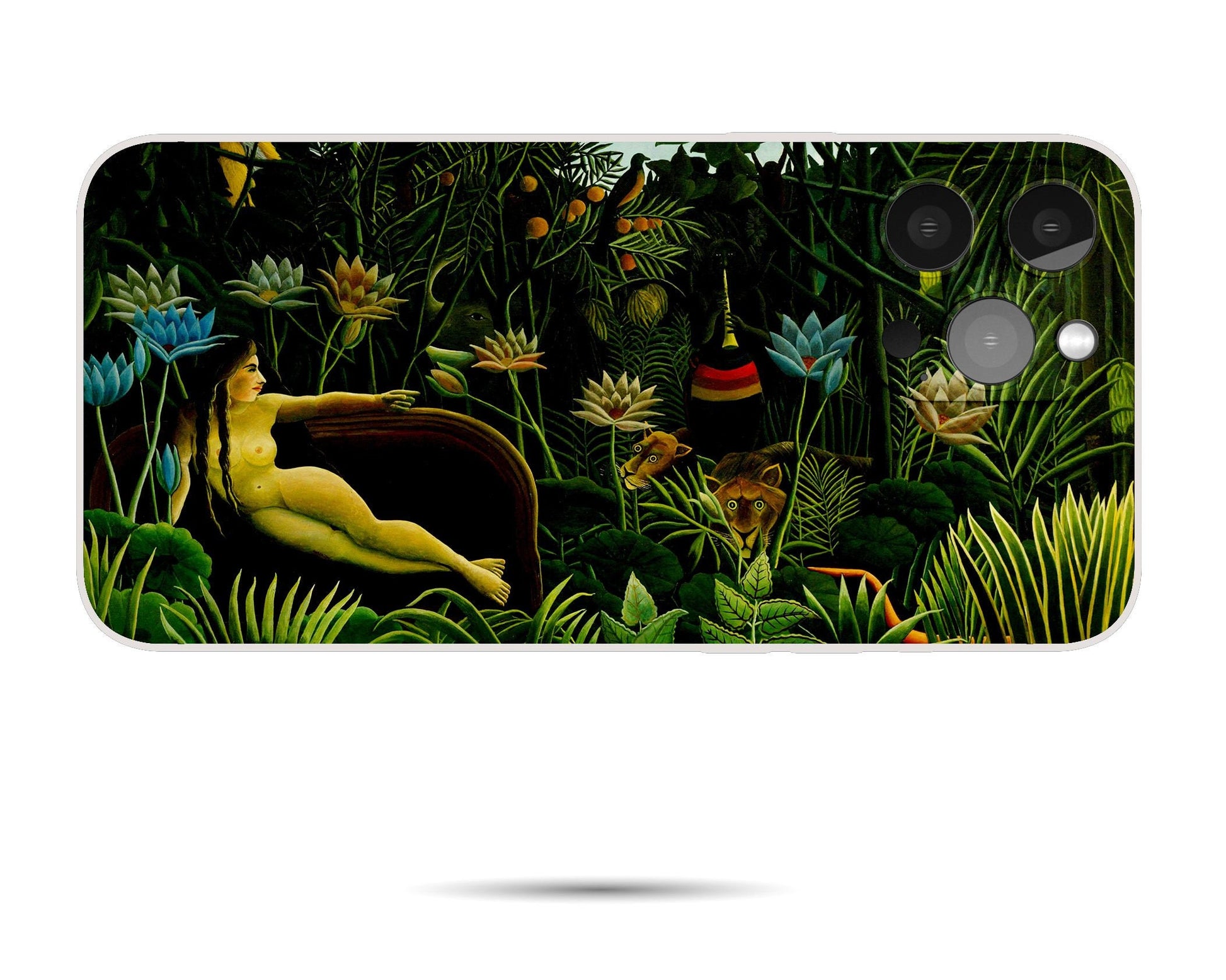 Iphone 14 Case Of Henri Rousseau Famous Painting, Iphone Case, Iphone 14 Mini Case, Iphone Xs Max, Protective Case, Iphone Case Silicone