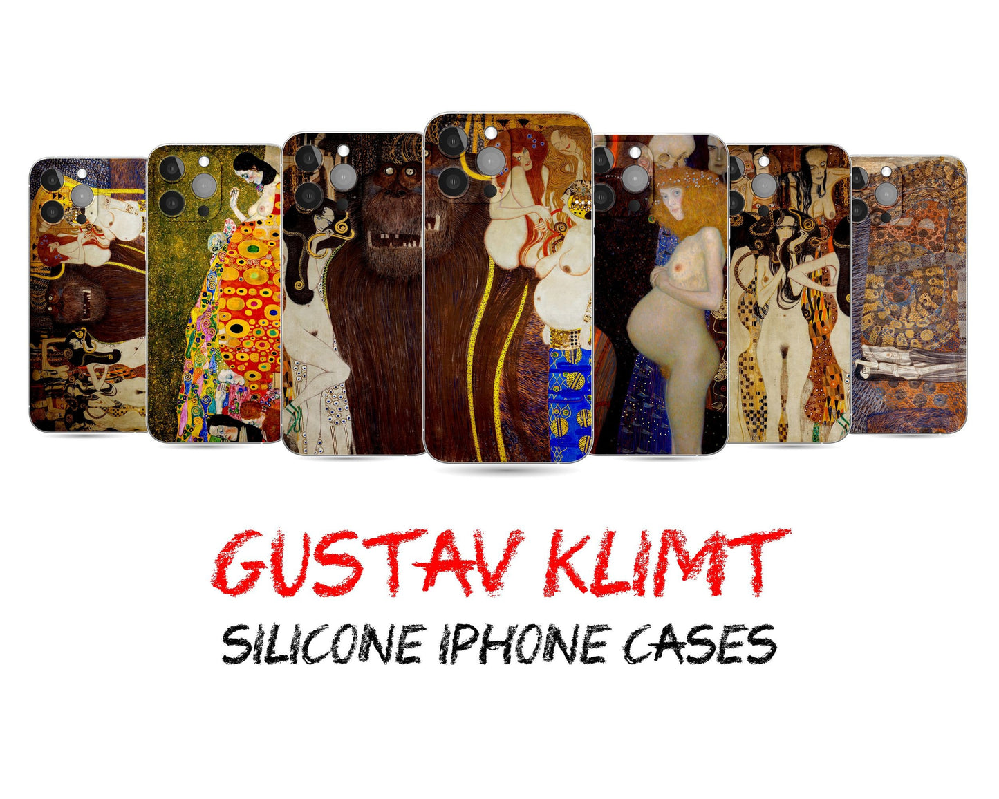 Gustav Klimt Art Iphone Case, Iphone 11, Iphone Se Case, Iphone 8 Plus Case Art, Green Iphone Case Iphone Xr, Designer Iphone 8 Plus Case