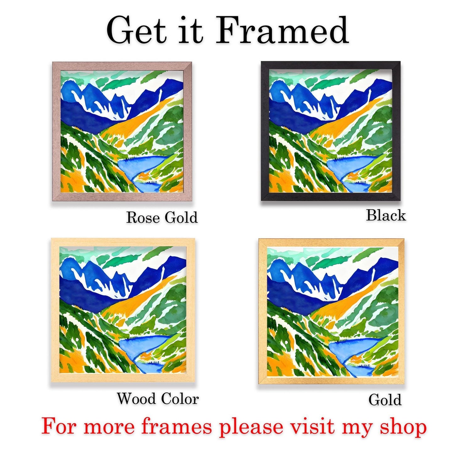 Framed USA Travel Poster, North Cascades National Park, Washington, Modern Wall Art, Wall Decor Poster, Framed Art Print, Fine Art Poster