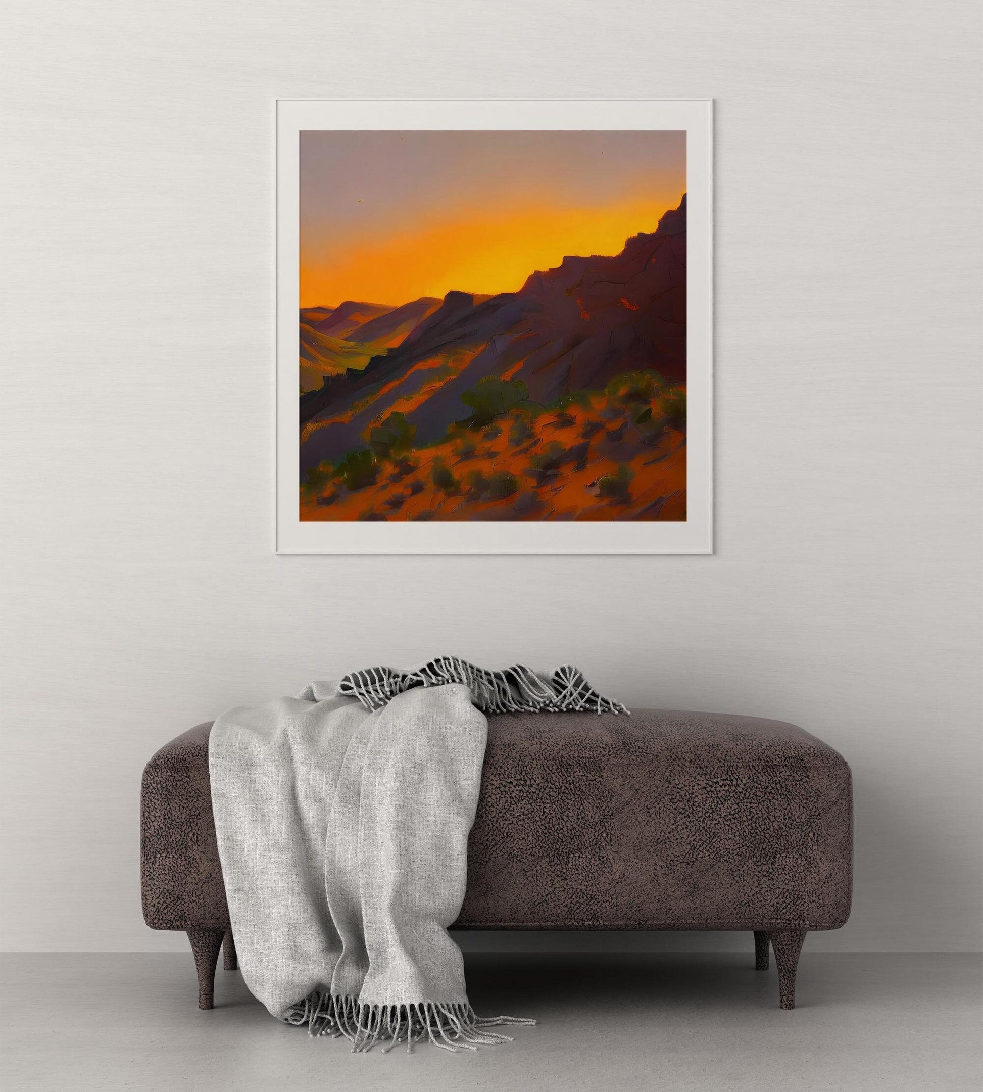 Travel Poster Black Canyon Of The Gunnison National Park, Sunset, Colorado, Modern Living Room Prints, Framed Art Print, Fine Art Poster