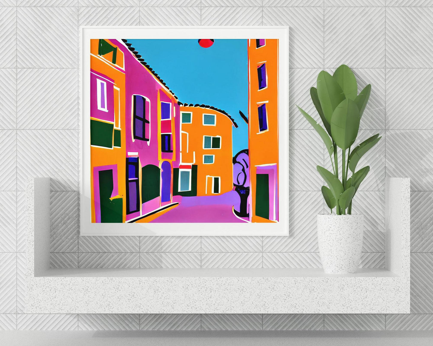 Madrid City View, Spain, Canvas Art, Framed Travel Poster, Travel Poster, Europen Travel Poster, Modern Art, Kids Room Decor, Framed Canvas