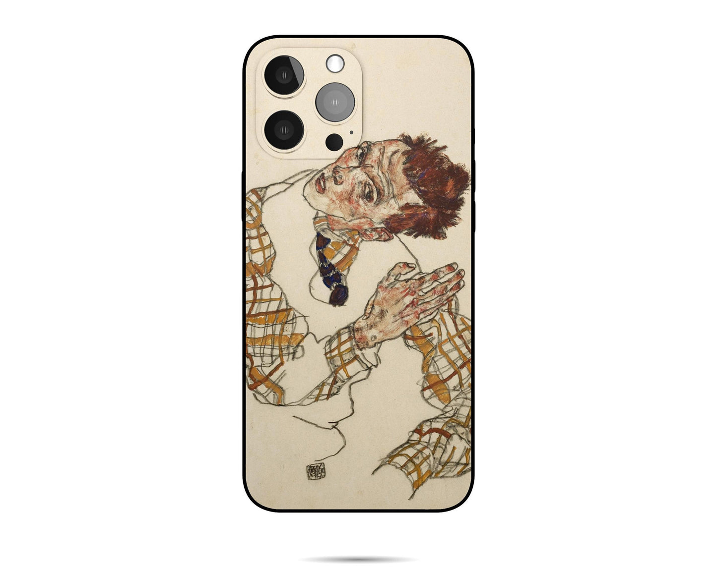 Iphone 14 Case Of Egon Schiele Famous Painting, Iphone Cover, Iphone 8 Plus Case, Iphone Xs Max, Aesthetic Iphone, Birthday Gift