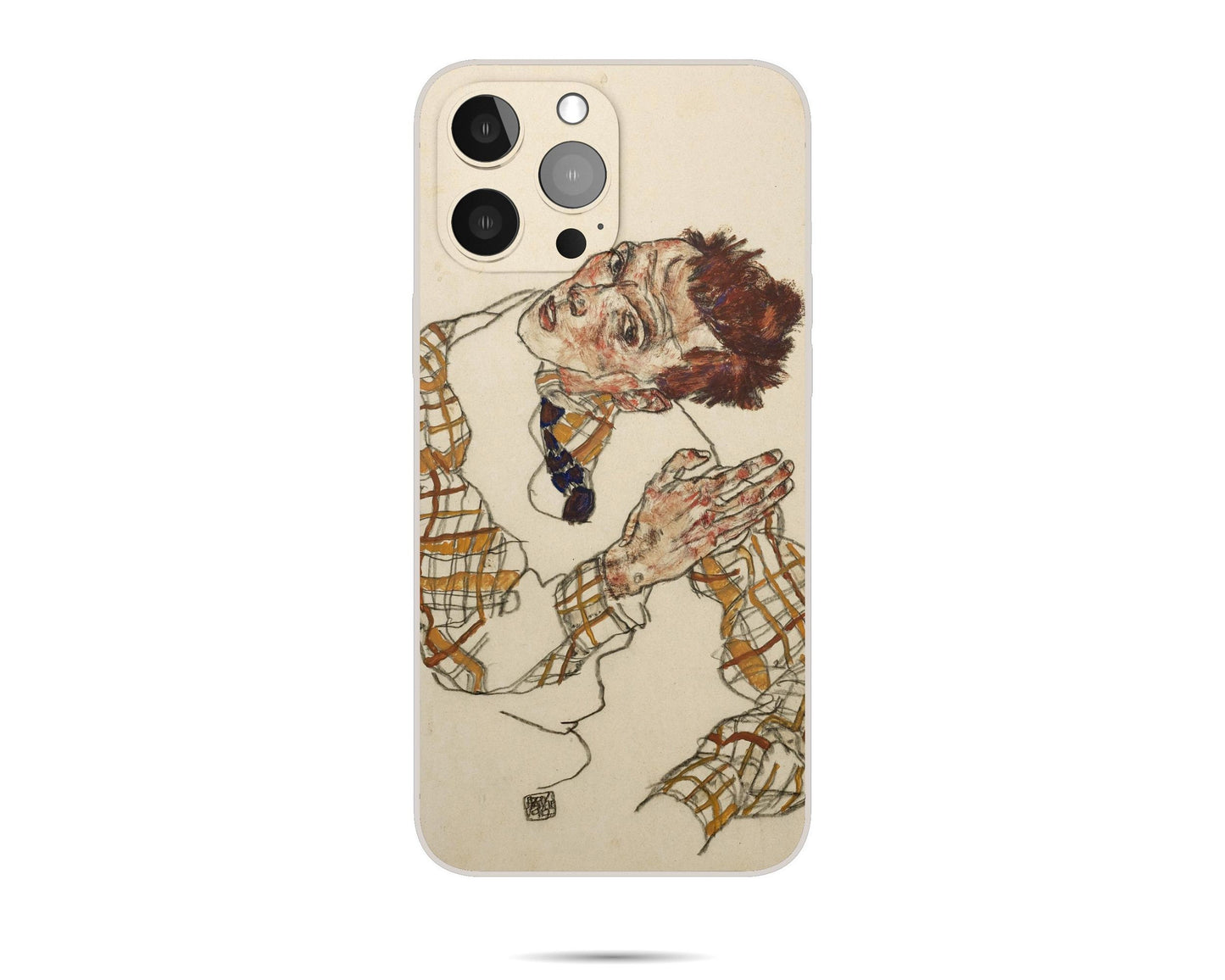 Iphone 14 Case Of Egon Schiele Famous Painting, Iphone Cover, Iphone 8 Plus Case, Iphone Xs Max, Aesthetic Iphone, Birthday Gift