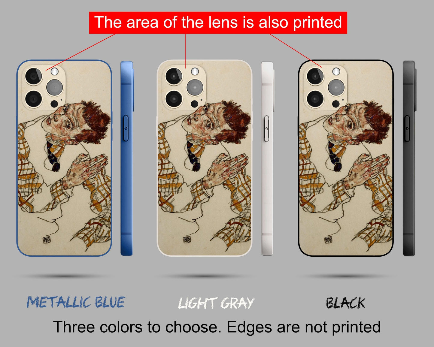 Iphone 14 Case Of Egon Schiele Famous Painting, Iphone Cover, Iphone 8 Plus Case, Iphone Xs Max, Aesthetic Iphone, Birthday Gift