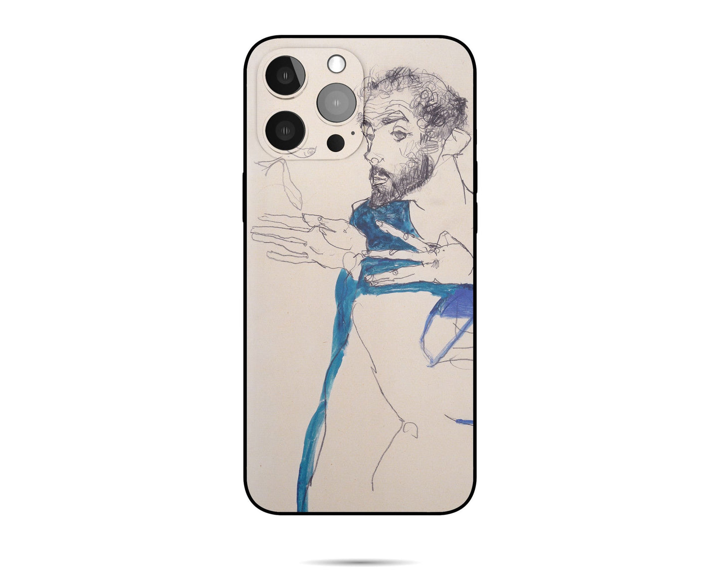 Iphone 14 Case Of Egon Schiele Famous Painting, Iphone 11 Pro Max, Iphone Xs Case, Designer Iphone 8 Plus Case, Gift For Her, Silicone Case