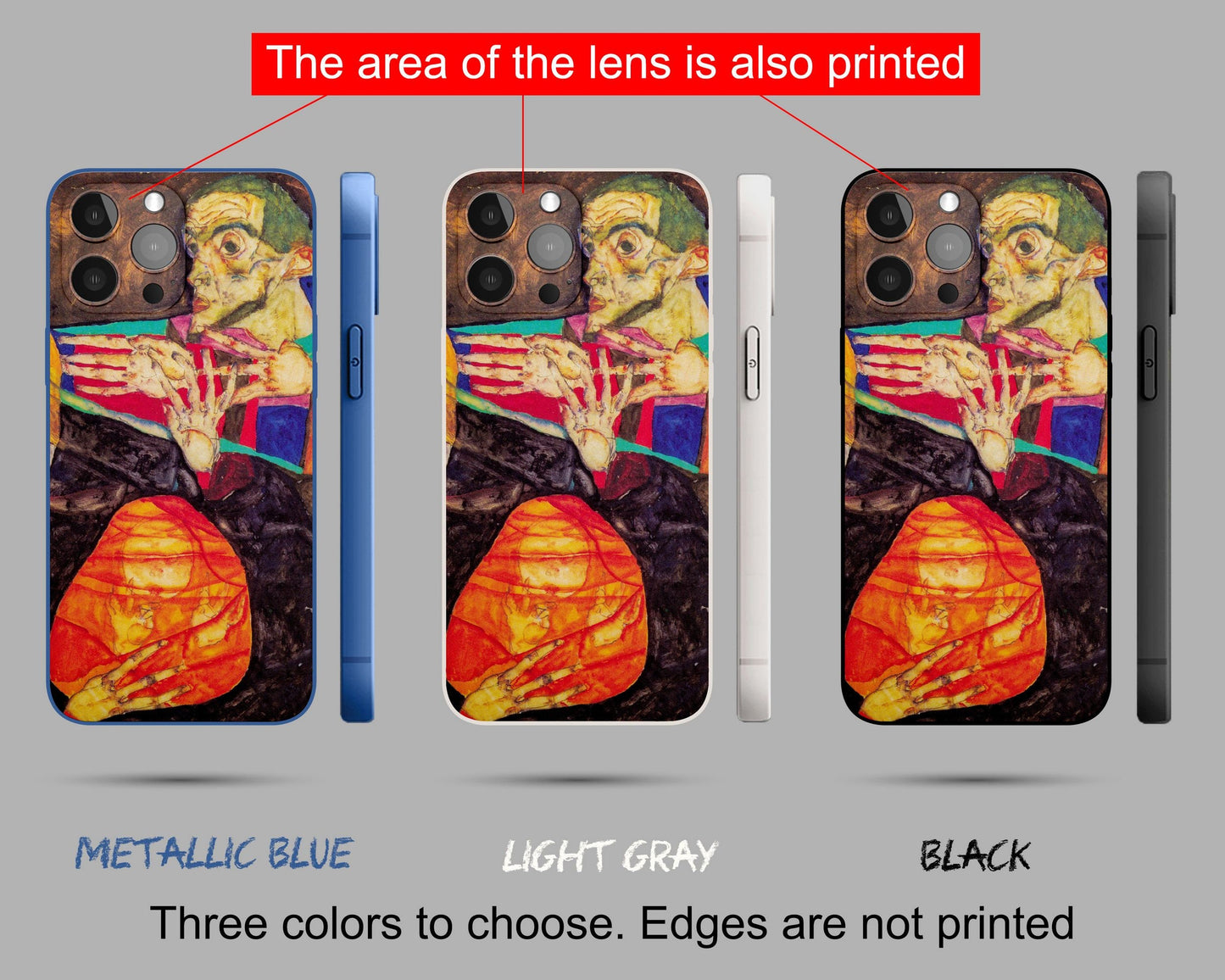 Iphone 14 Pro Max Case Of Egon Schiele Famous Painting, Iphone 14 Pro Max Case, Iphone Cases, phone Case Protective, Silicone Case