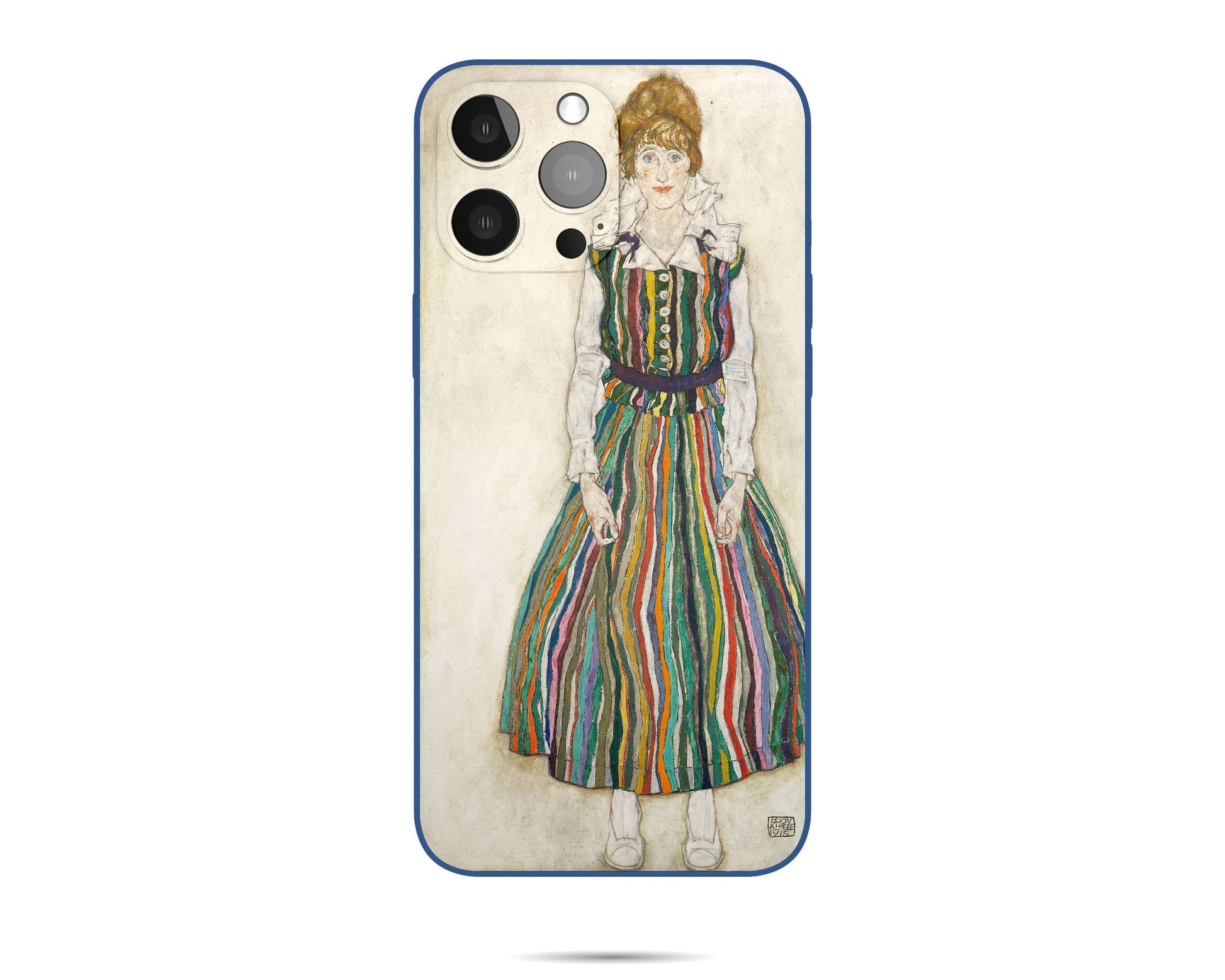 Iphone 14 Case Of Egon Schiele Famous Painting, Iphone 8 Plus, Iphone 7 Plus Case, Expressionist , Colorful, Aesthetic Phone Case