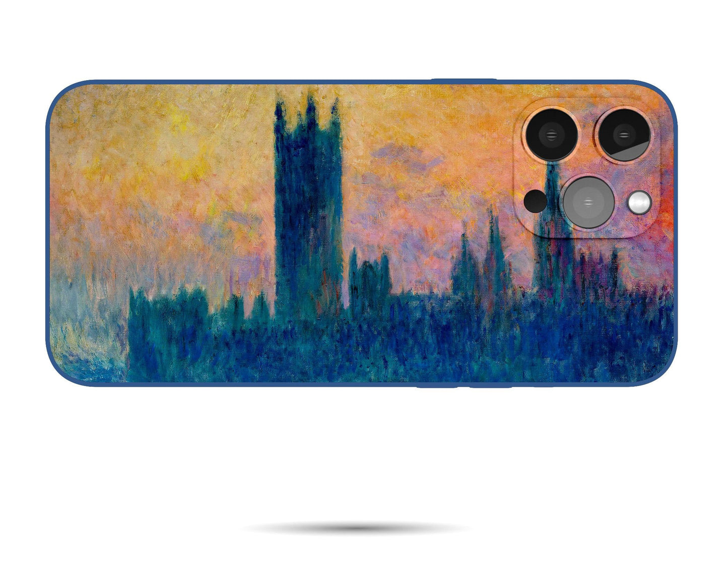 Claude Monet Painting Houses Of Parliament Sunset Iphone Cover, Iphone 14 Mini Case, Iphone 7 Plus, Iphone 8 Plus Case, Iphone Case Silicone
