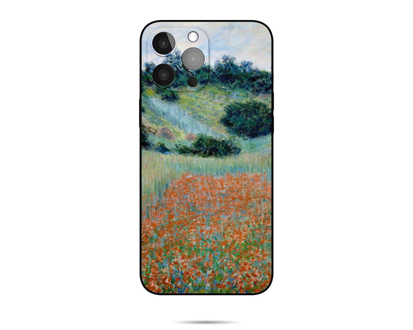 Claude Monet Painting Field In A Hollow Near Giverny Iphone Case, Iphone 14 Plus Case, Iphone 7 Plus, Iphone 8 Plus Case Art, Silicone