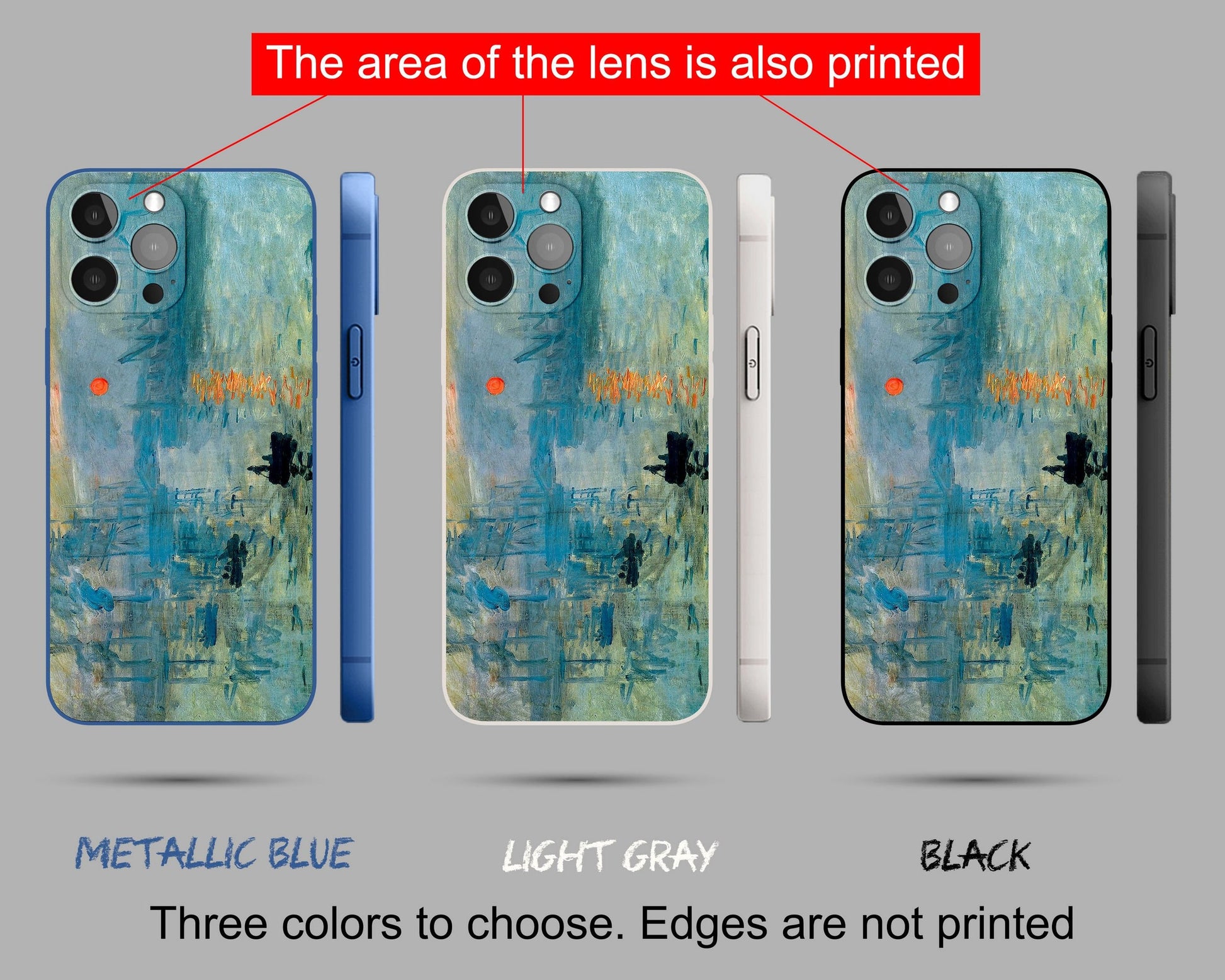 Claude Monet Famous Painting Impression Sunrise Iphone Case, Iphone 13 Pro Case, Iphone X Case, Iphone Case Protective, Iphone Case Matte