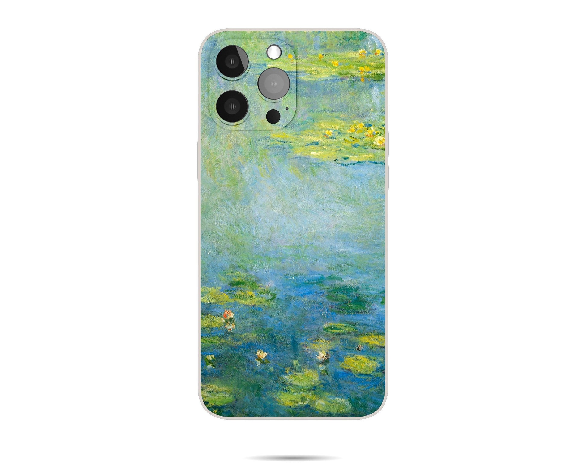 Claude Monet Famous Art Waterlilies Iphone Case, Iphone 12 Mini Case, Iphone 8 Plus Case Art, Iphone Case Protective, Silicone Case