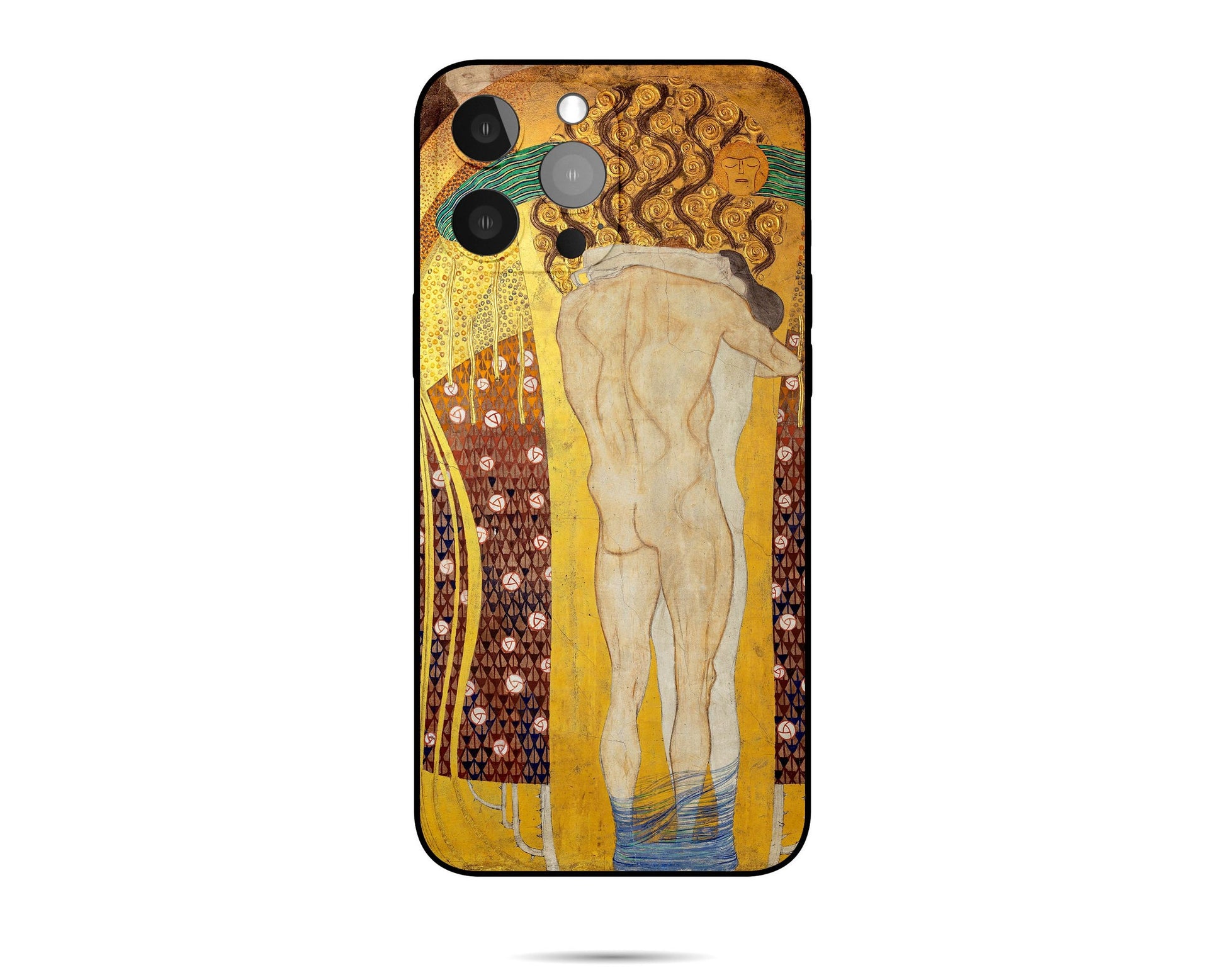 Iphone Case Of Gustav Klimt Painting Beethoven Frieze-Paradise Choir, Iphone 12 Mini, Aesthetic Iphone, Birthday Gift, Iphone Case Matte