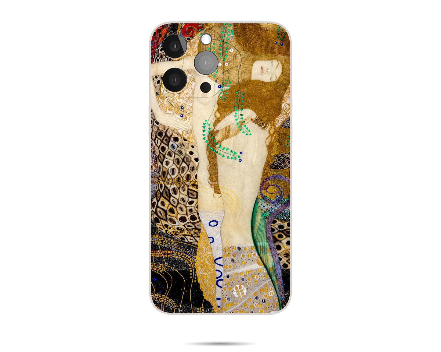 Iphone Case Of Gustav Klimt Painting Friends (Water Serpants) Iphone 14 Cover, Iphone 12 Case, Iphone Xr, Aesthetic Phone Case, Gift For Her
