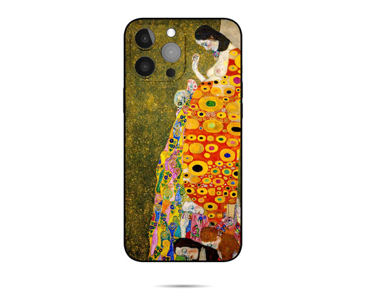 Iphone Case Of Gustav Klimt Painting Hope Ii Iphone 14 Pro Case, Iphone 13, Iphone 7 Plus, Aesthetic Phone Case, Gift For Her, Silicone Case