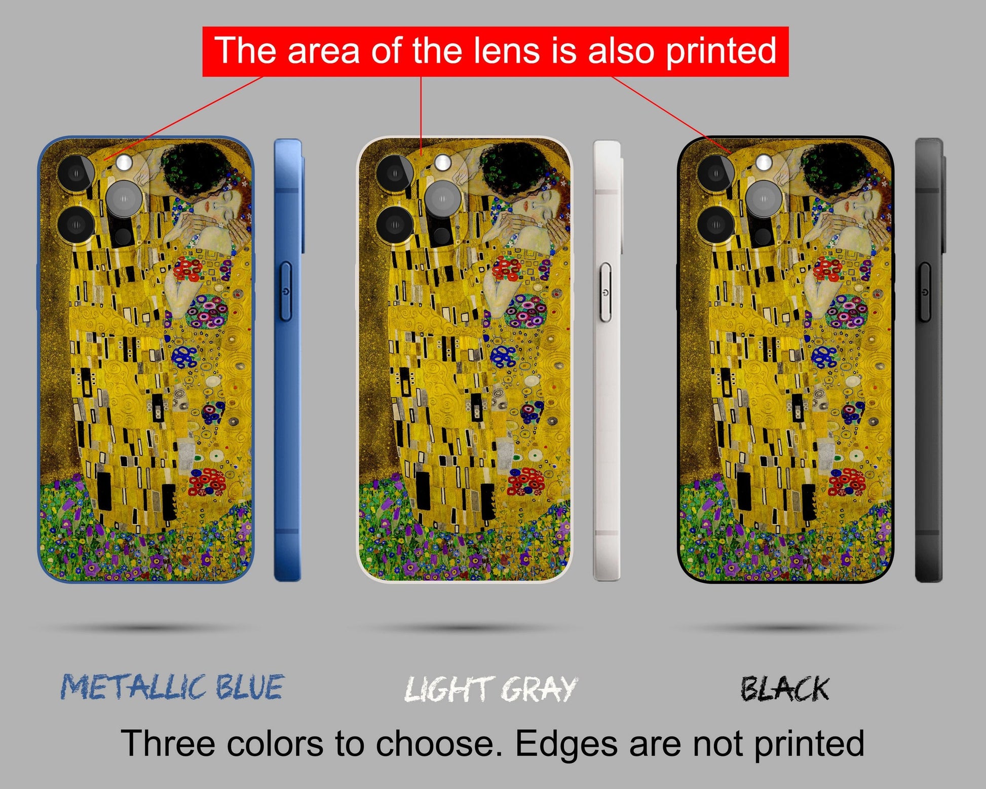Iphone 14 Case Of Gustav Klimt Painting The Kiss, Iphone 8 Case, Iphone Se 2020, Art Nouveau, Vivid Colors, Designer Iphone 8 Plus Case