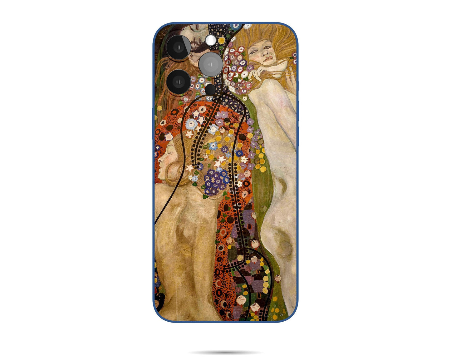 Iphone 14 Case Of Gustav Klimt Watersnakes II Iphone Case, Iphone 8Plus, Iphone Xs Max, Art Nouveau, Birthday Gift, Iphone Case Silicone
