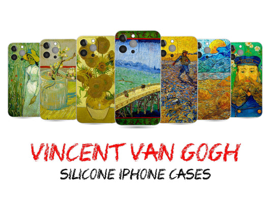 Vincent Van Gogh Iphone 14 Plus Case Iphone Cover, Iphone 12, Iphone Xs Max, Designer Iphone 8 Plus Case, Gift For Her, Iphone Case Silicone