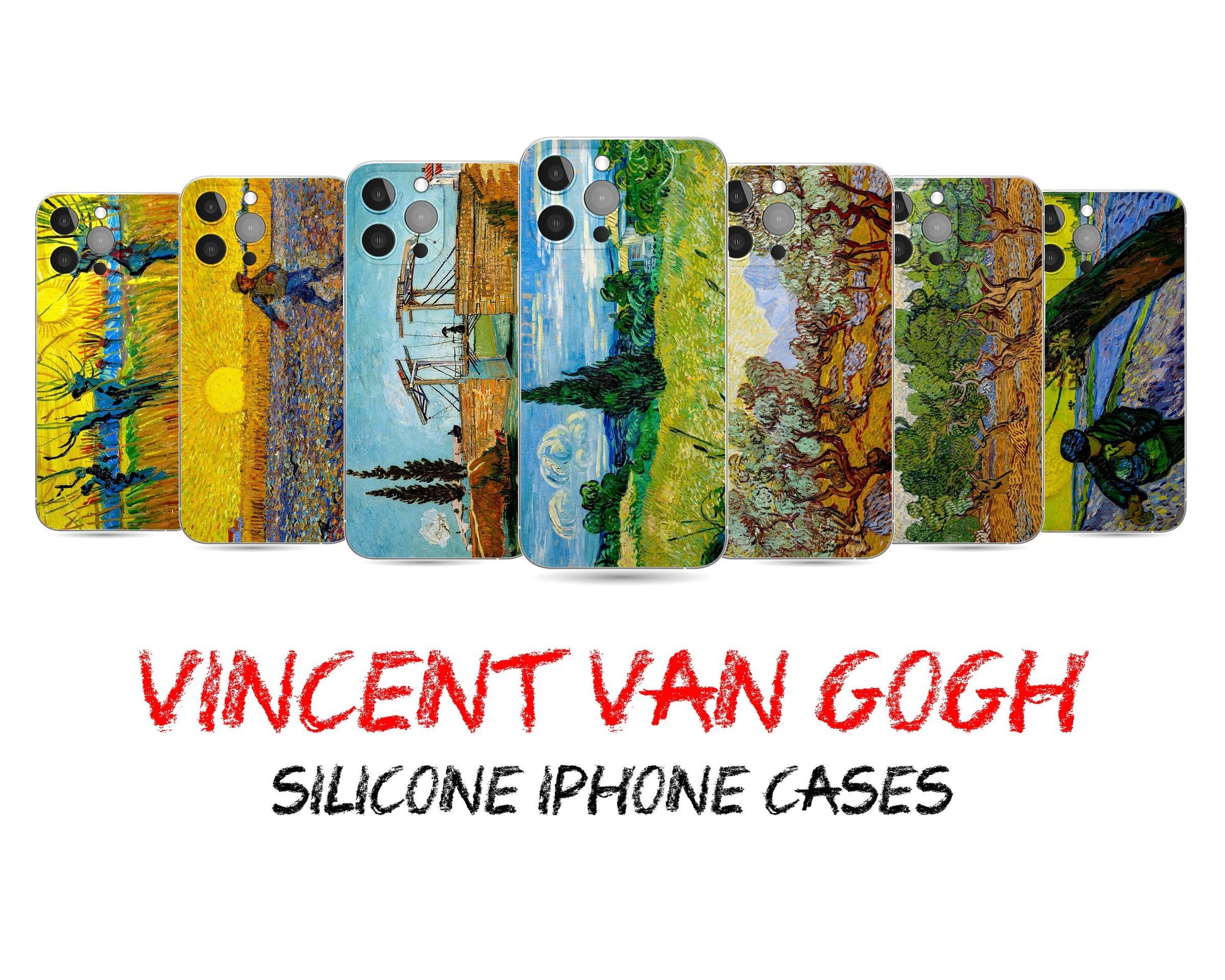 Vincent Van Gogh Iphone 14 Case, Iphone 13, Iphone Cases, Iphone 8 Plus Case Art, Designer Iphone Case, Protective Case, Silicone Case