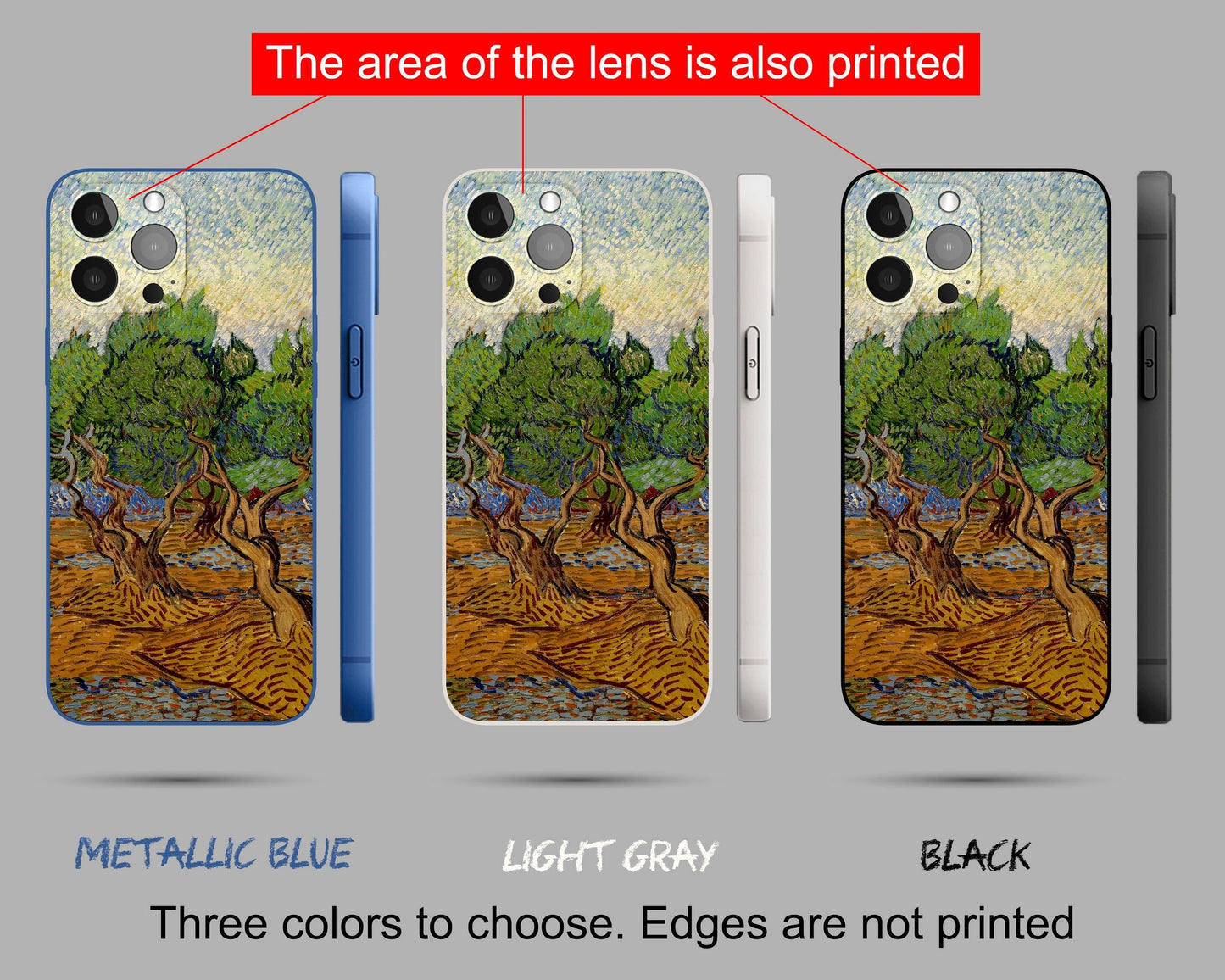 Iphone 14 Plus Case Of Vincent Van Gogh Painting Olive Grove, Iphone 8, Iphone 7 Plus Case, Iphone Protective Case, Iphone Case Silicone