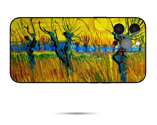 Iphone 14 Case Of Vincent Van Gogh Painting Willows With Setting Sun, Iphone 12 Pro Case, Iphone Se 2020, Aesthetic Iphone, Birthday Gift