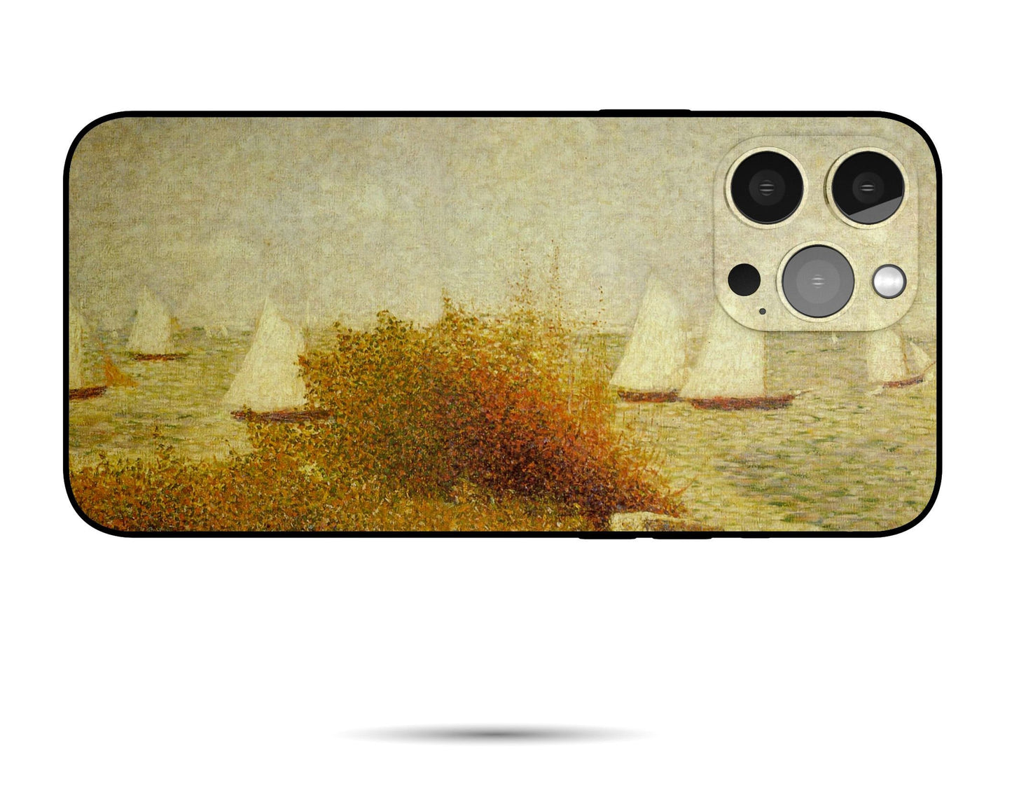 Iphone 14 Case Of Georges Seura Famous Painting Sailboats, Iphone 11 Pro Case, Iphone Xr Phone Case, Protective Case, Iphone Case Matte