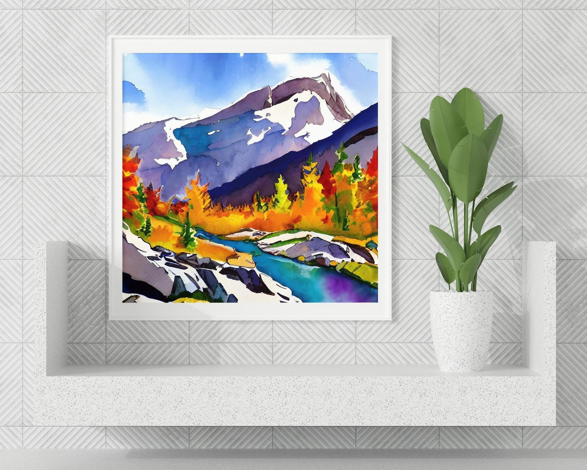 Usa Travel Poster, Travel Wall Art, Glacier Creek Autumn, Rocky Mountain National Park, Living Room Decor, Framed Canvas, Fine Art Print