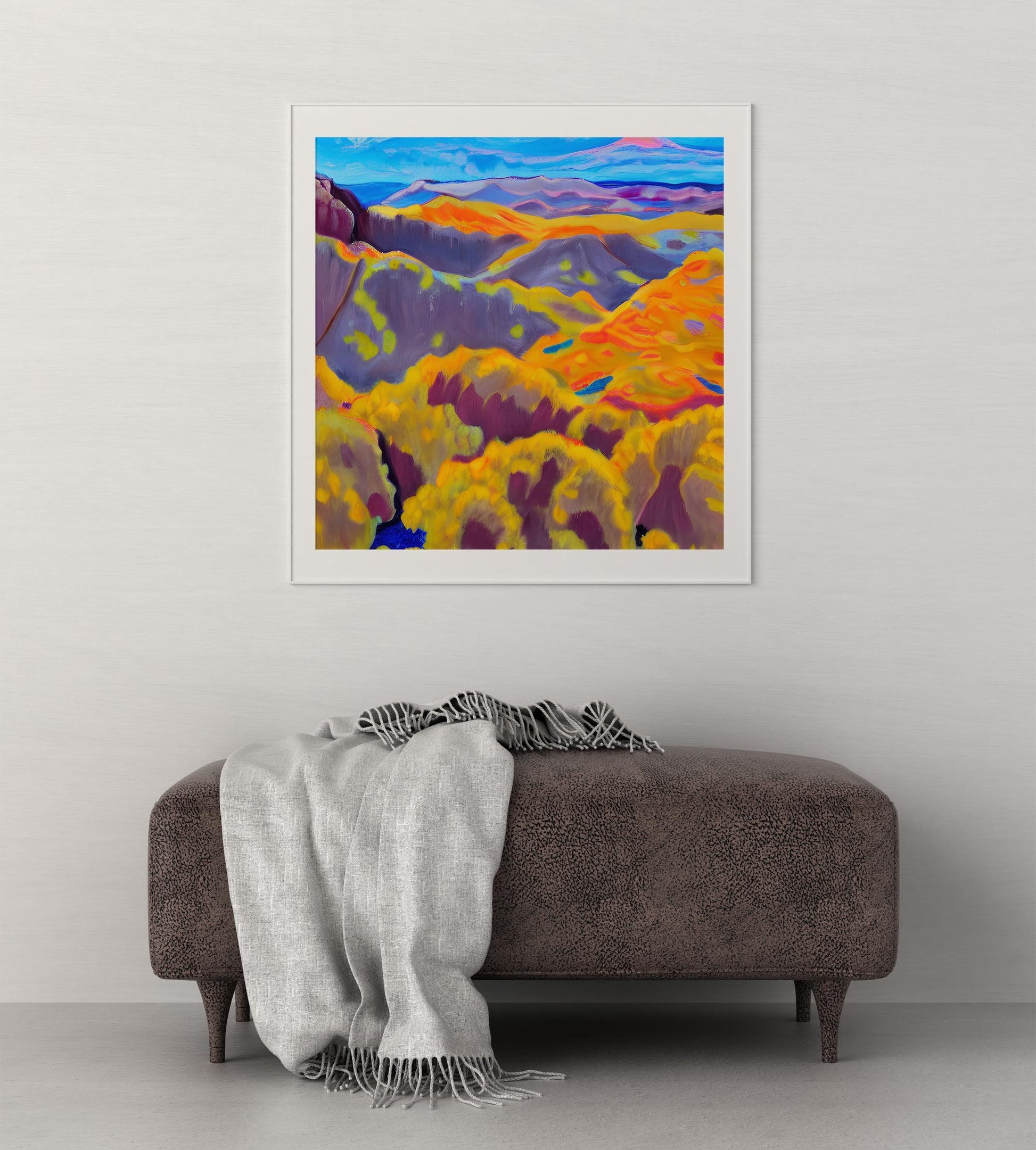 Usa Travel Poster, Travel Print, Brown Canyon Natinal Monument, Colorado, Modern Art, Framed Canvas, Print From Original Painting