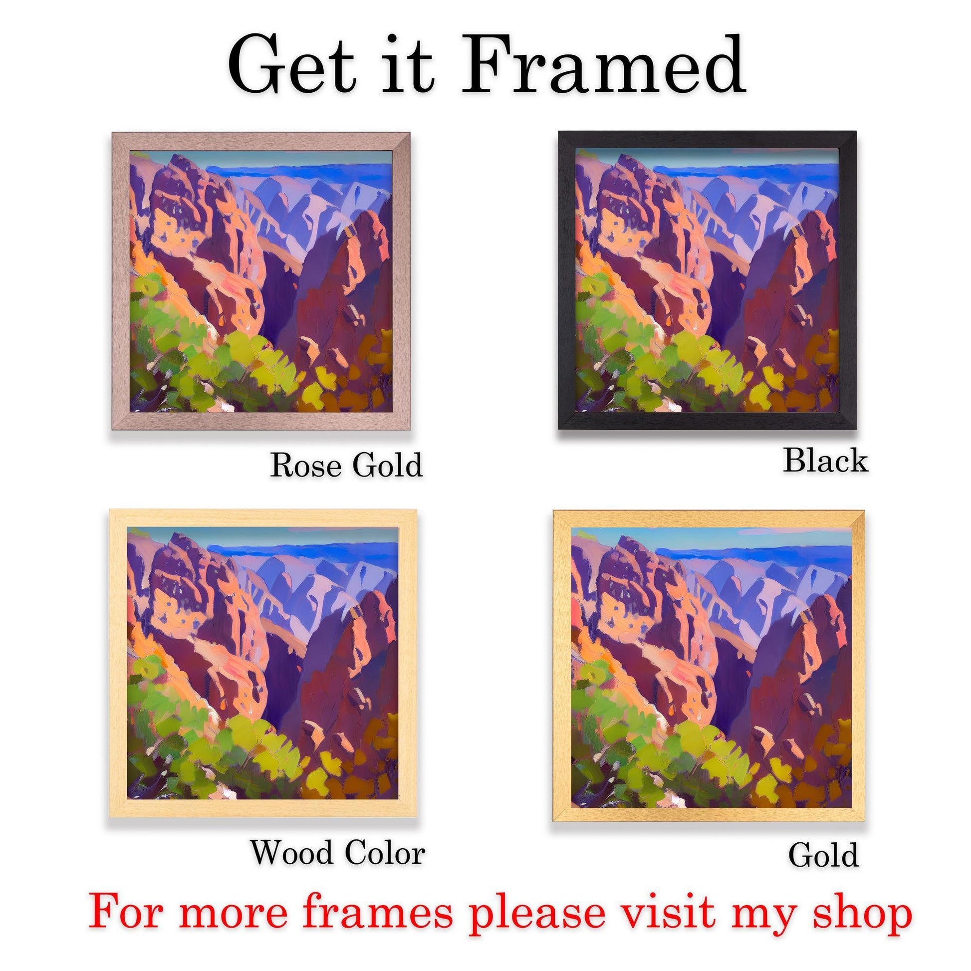 Canvas Art, Travel Print, Black Canyon Of The Gunnison National Park Spring Colorado, Nursery Travel Print, Framed Art Print, Fine Art Print