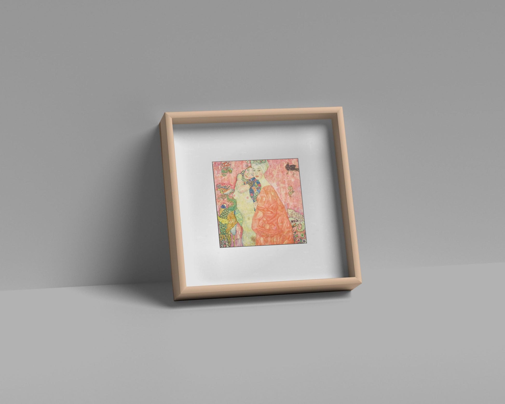 Gustav Klimt Painting The Friends Canvas Print, Art Prints, Large Poster, Modern Wall Art, Wall Print, Framed Canvas, Fine Art Poster