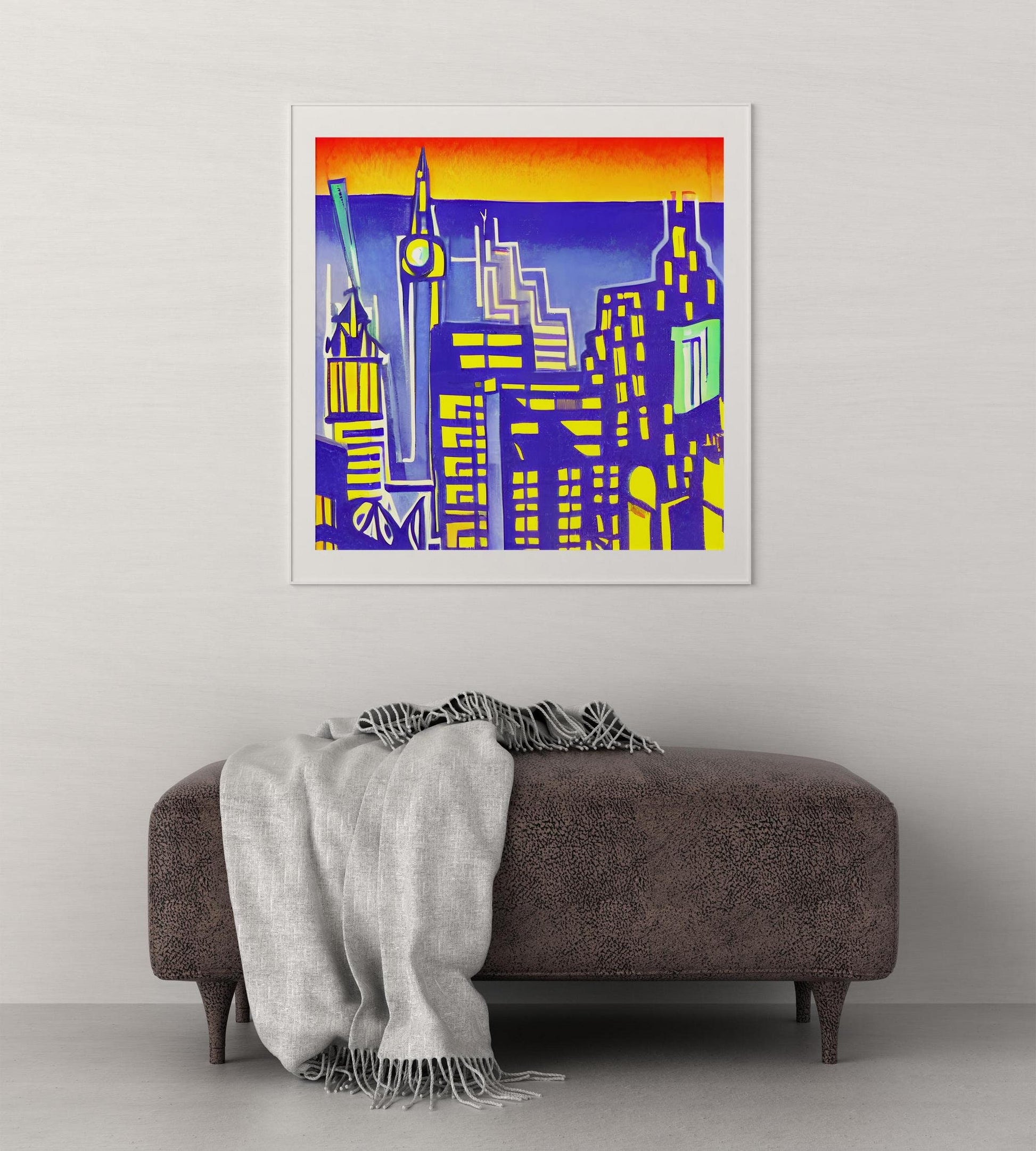 London City Night View, England, Wall Prints, Fantasy Travel Poster, Travel Poster, United Kingdom, Fashion Wall Art Print, Gift For Her
