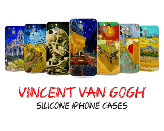 Vincent Van Gogh Iphone 14 Case, Iphone 11 Case, Iphone Cases, Iphone 8 Plus Case Art, Aesthetic Iphone, Gift For Her, Silicone Case