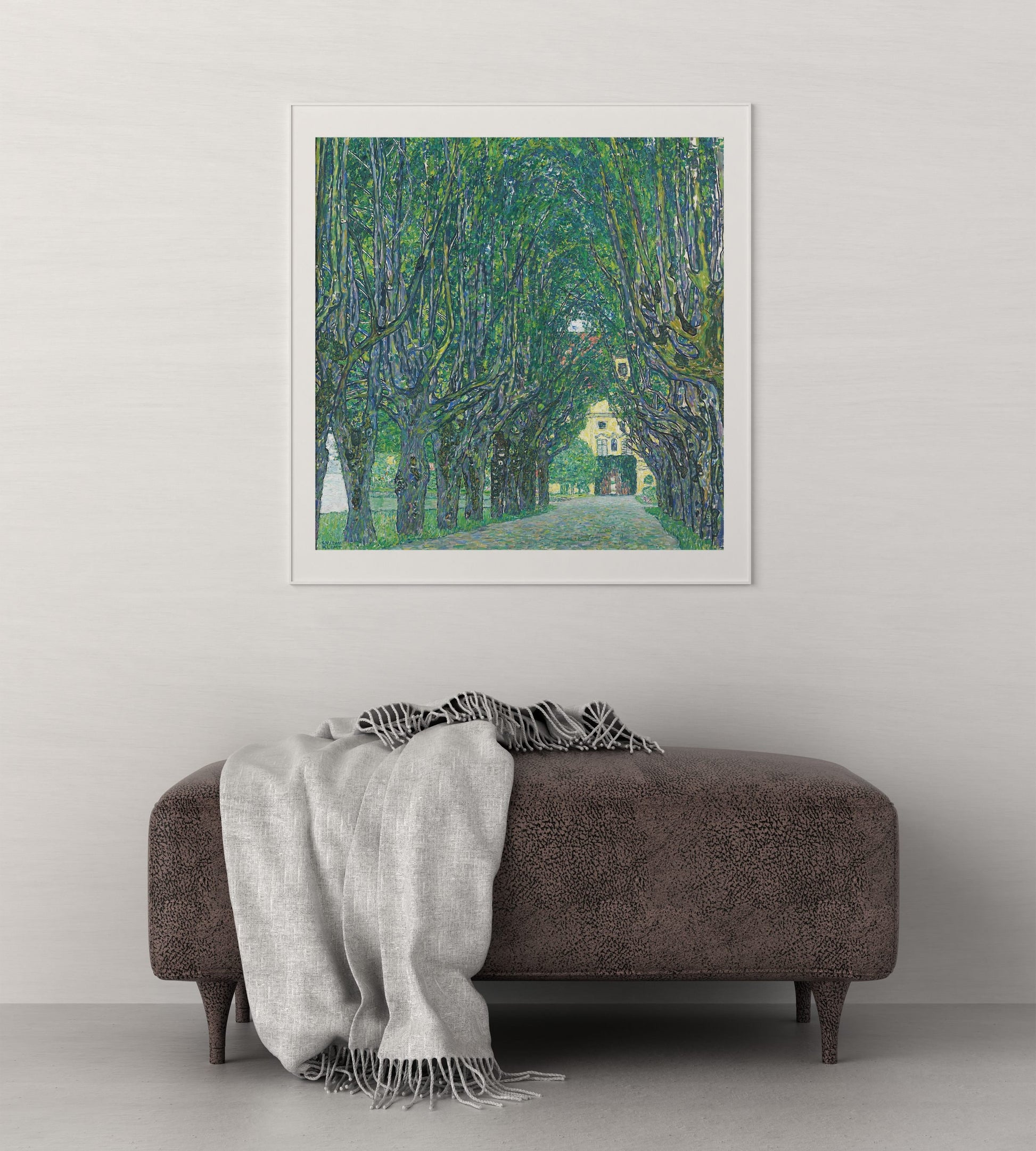 Gustav Klimt Painting Avenue To Schloss Kammer Canvas Print, Giclee Art Print, Masterpiece, Large Art Print, Framed Canvas, Fine Art Print