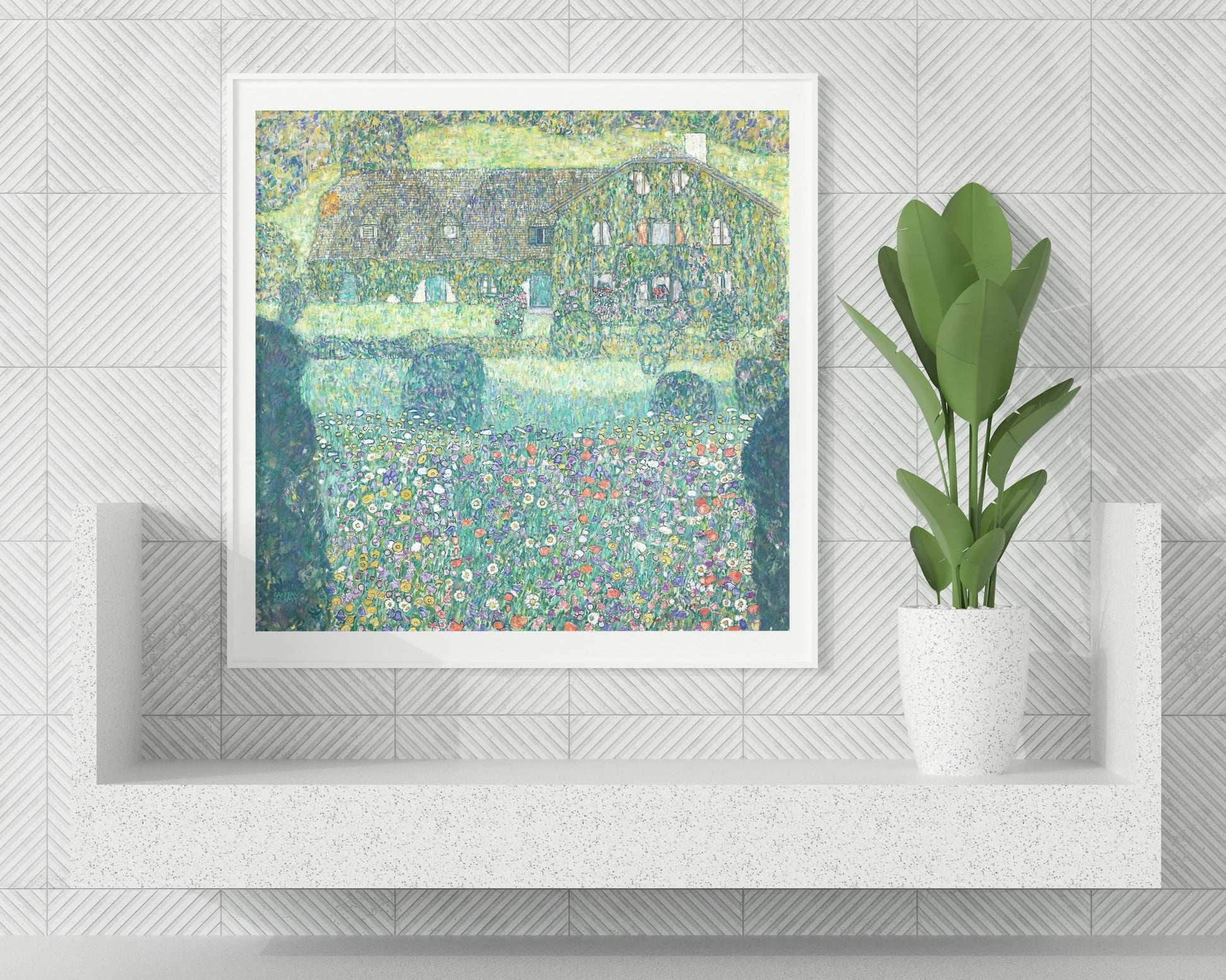 Gustav Klimt Painting Forester'S Lodge In Weissenbach Canvas Print, Canvas Art, Masterpiece, Large Wall Art, Retro Poster, Home Wall Art