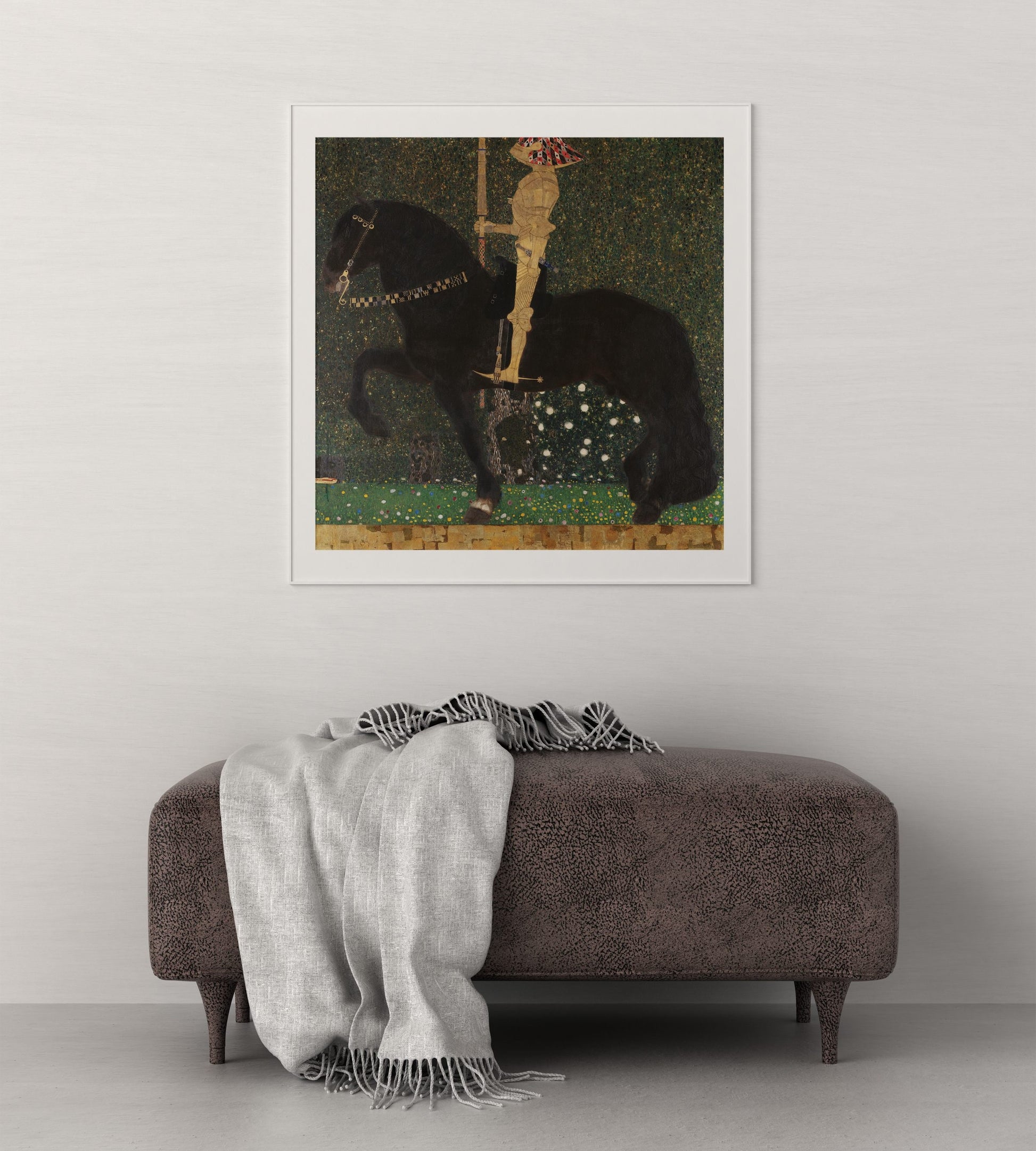 Gustav Klimt Painting Life Is A Struggle (Golden Rider) Canvas Print, Canvas Art, Modern Wall Decor Poster, Framed Canvas, Fine Art Print