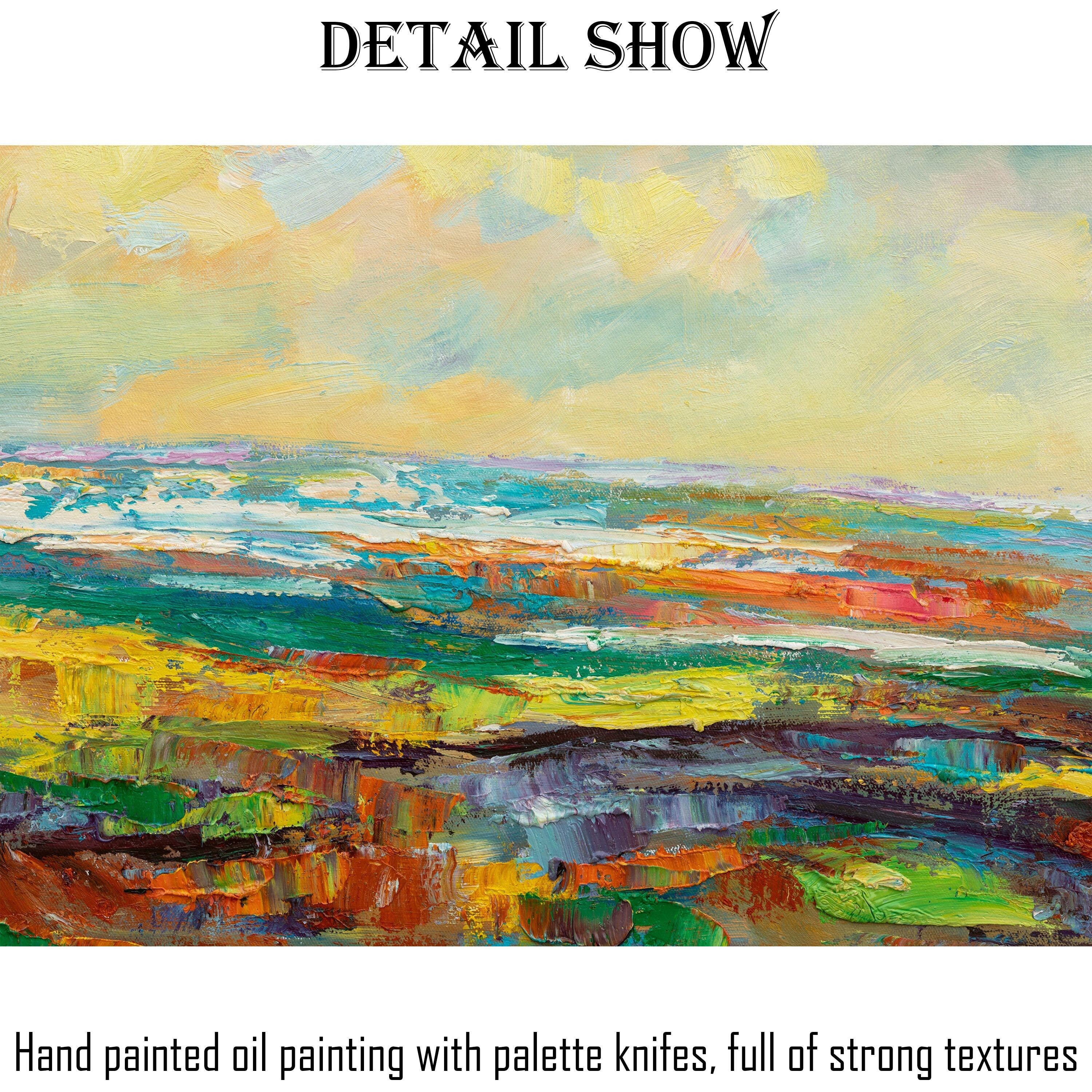 Abstract Landscape good on Raw Canvas - 9”x6” - Original Painting by SamanthaAllysonArt