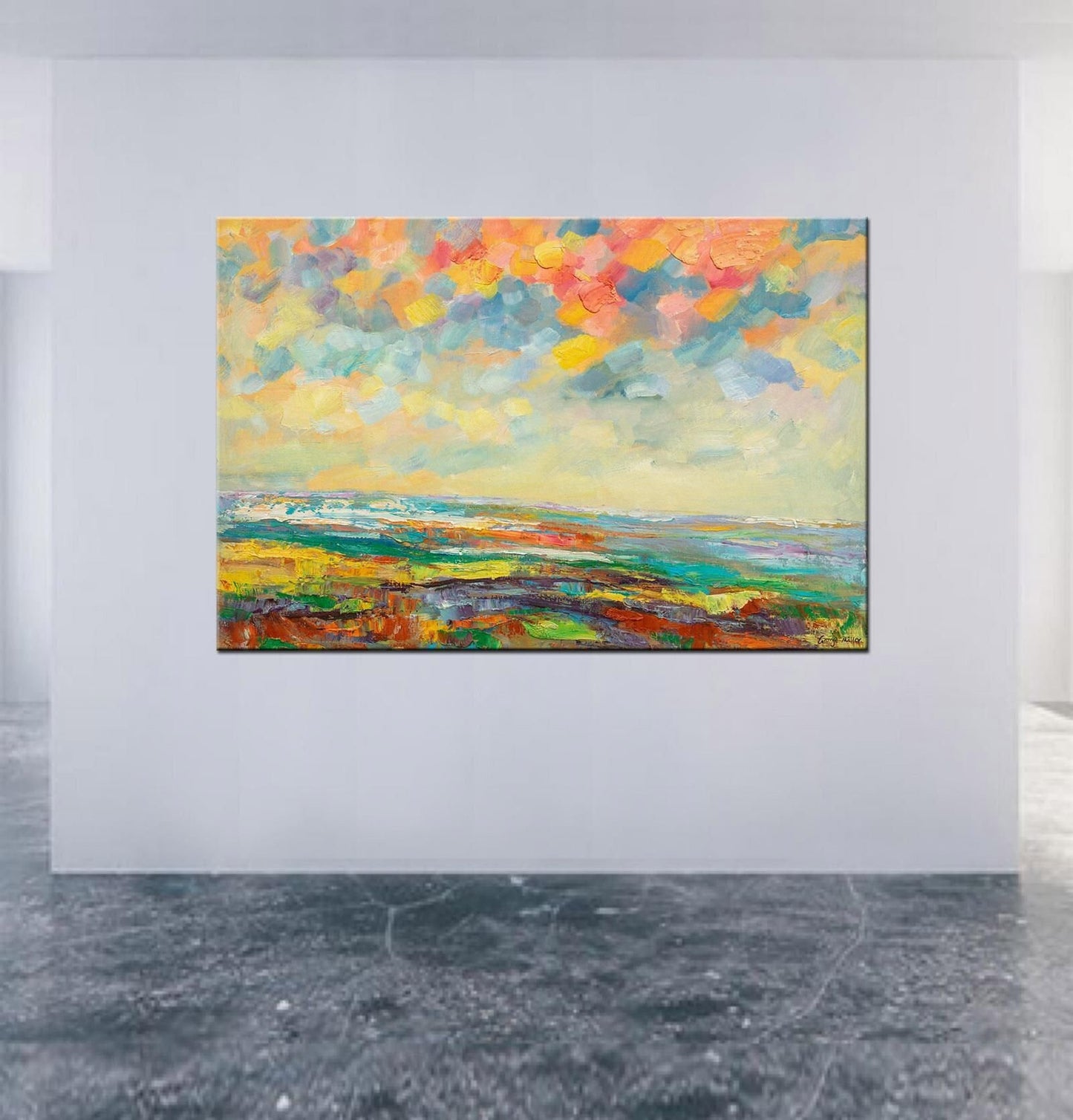 Original Abstract Landscape Oil Painting, Canvas Art, Oil Painting, Large Landscape Paintings On Canvas, Hand Painted, Modern Wall Art