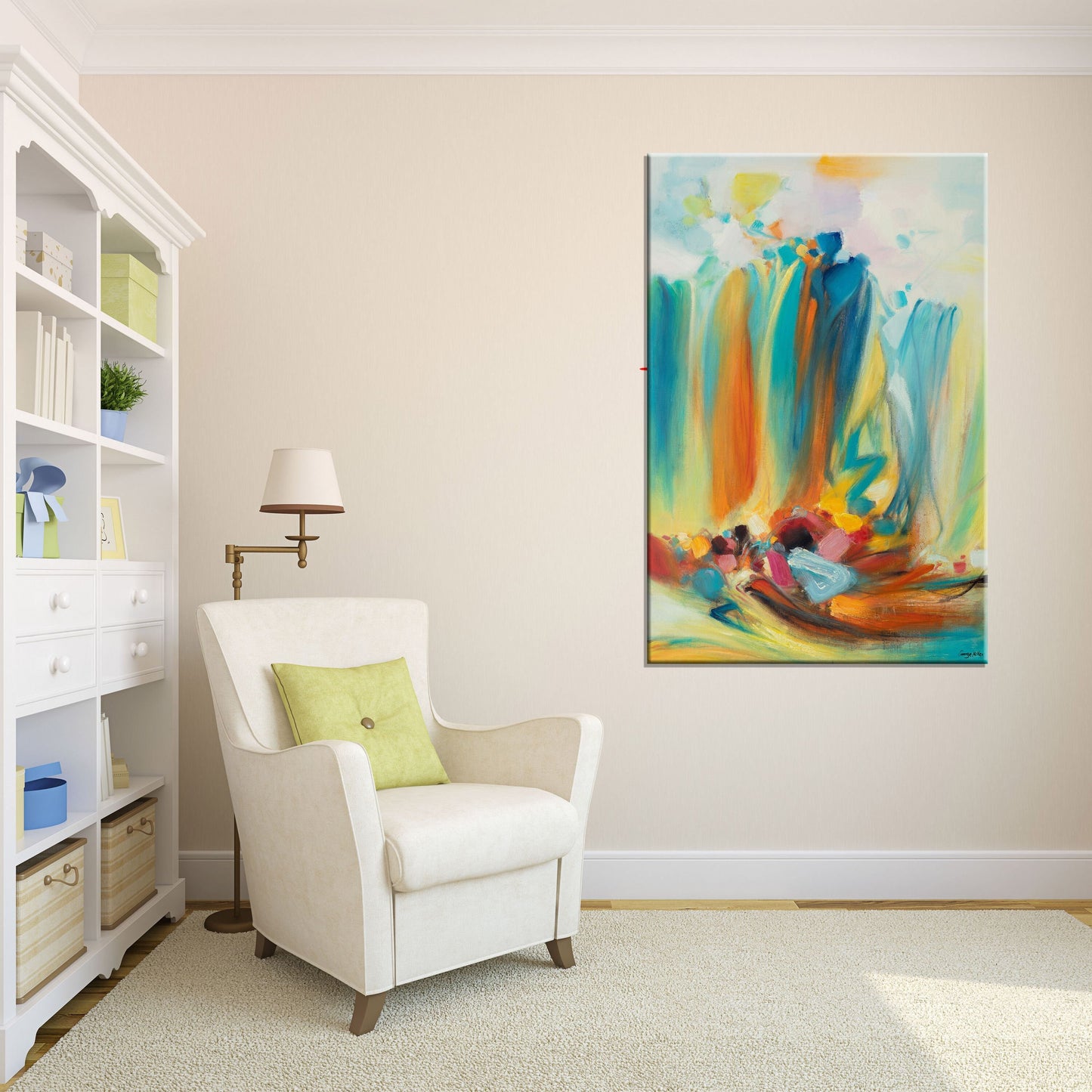 Contemporary Masterpiece: Original Abstract Oil Painting - 32x48 inches Ready to Hang - Enhance Your Space with Artistic Flair