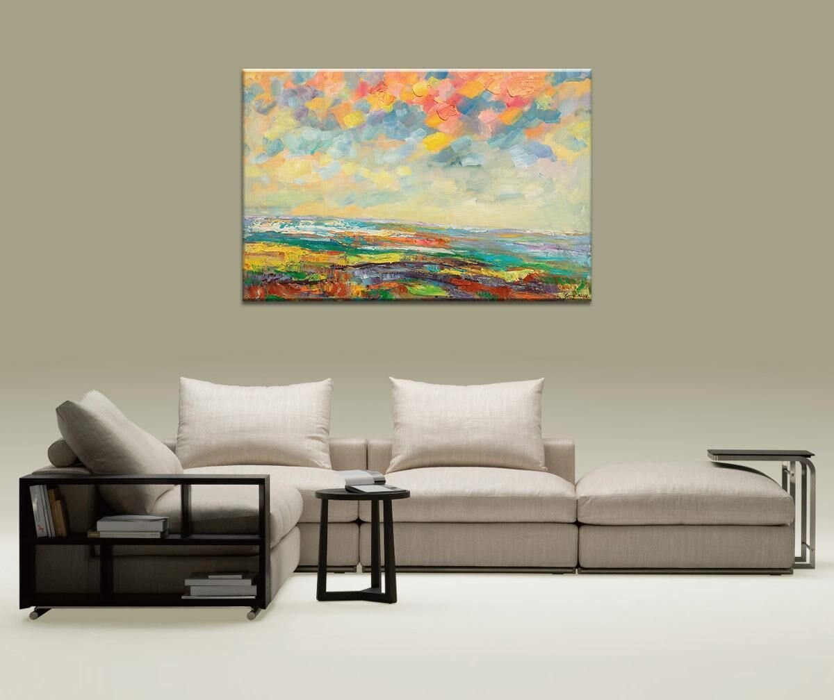 Original Abstract Landscape Oil Painting, Canvas Art, Oil Painting, Large Landscape Paintings On Canvas, Hand Painted, Modern Wall Art