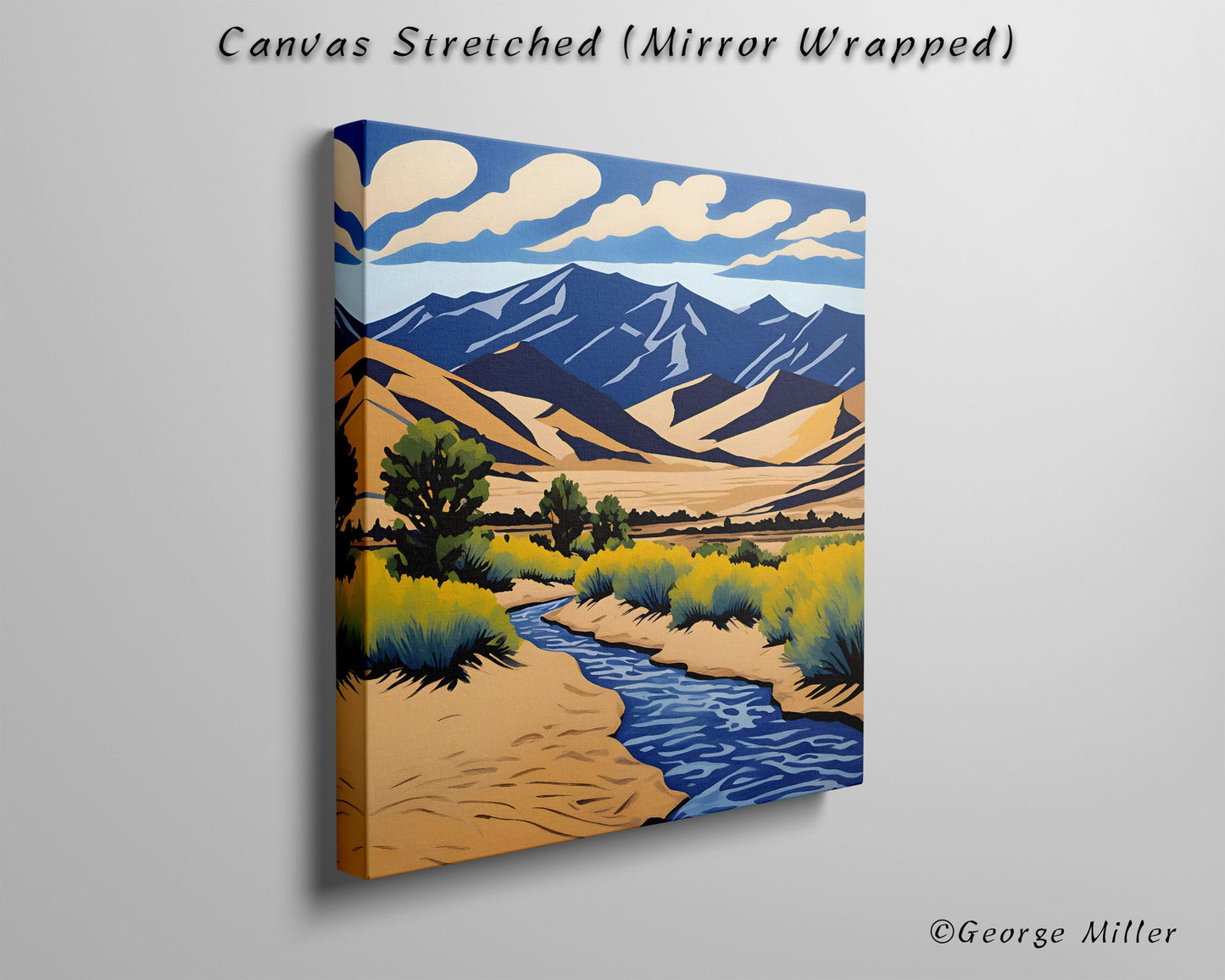 Medano Creek In Great Sand Dunes National Park Colorado Usa Travel Print, Wall Prints, Modern Art, Bedroom Decor, Framed Canvas