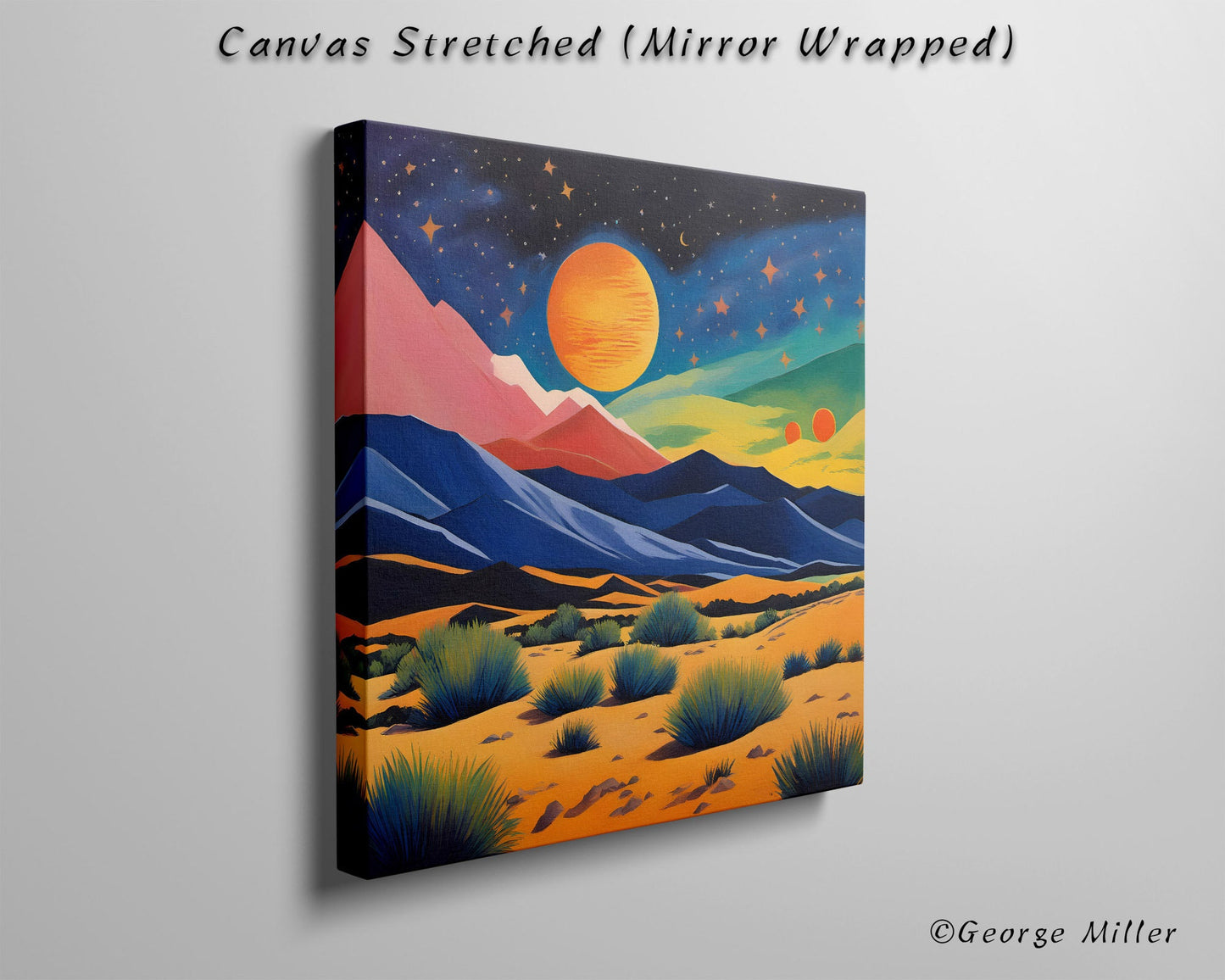 Astronomy Night In Great Sand Dunes National Park Colorado Usa Travel Print, Canvas Print Decor, Framed Canvas, Print From Original Painting